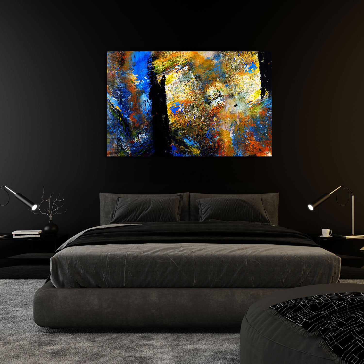 Abstract Face - Tempered Glass Wall Art