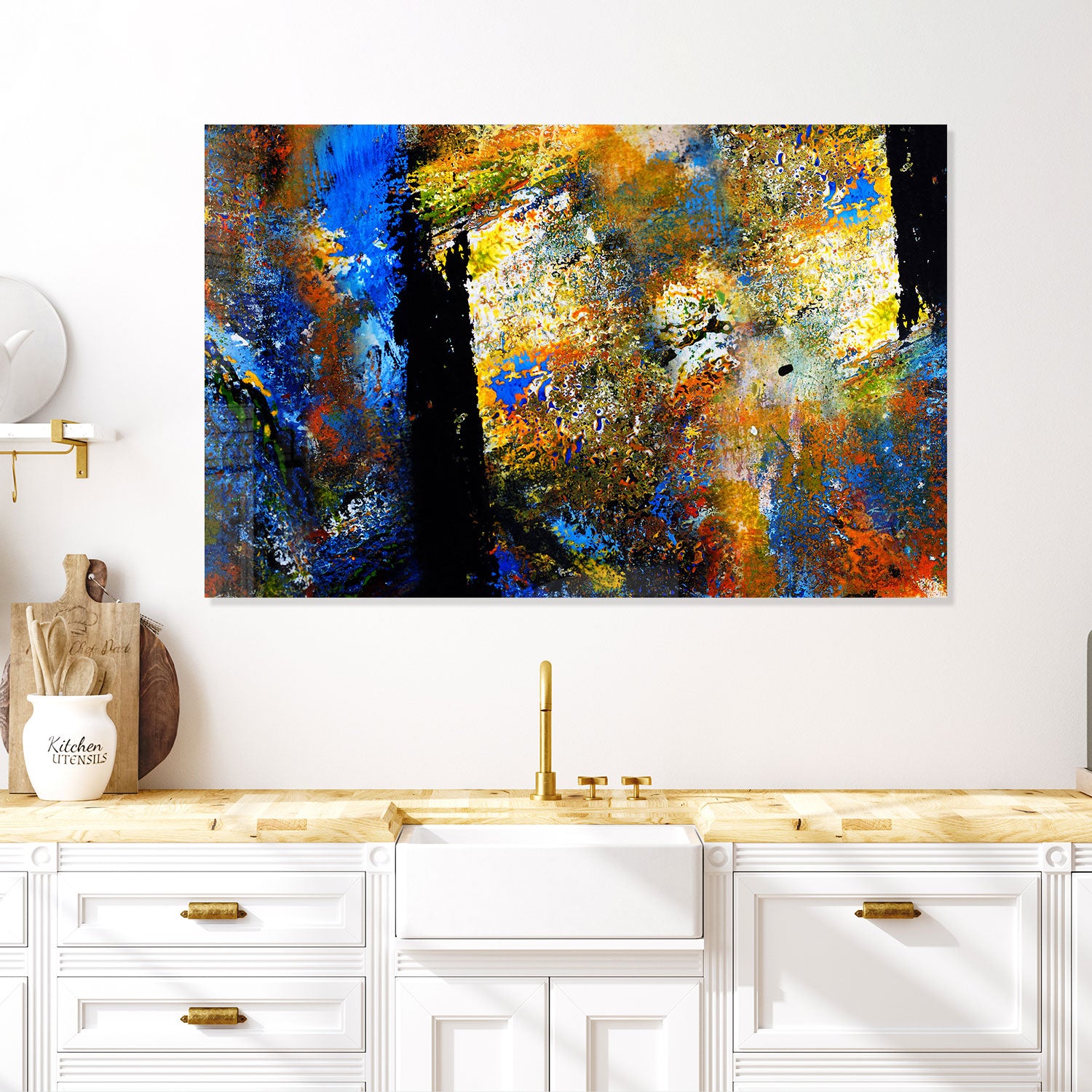 Abstract Face - Tempered Glass Wall Art