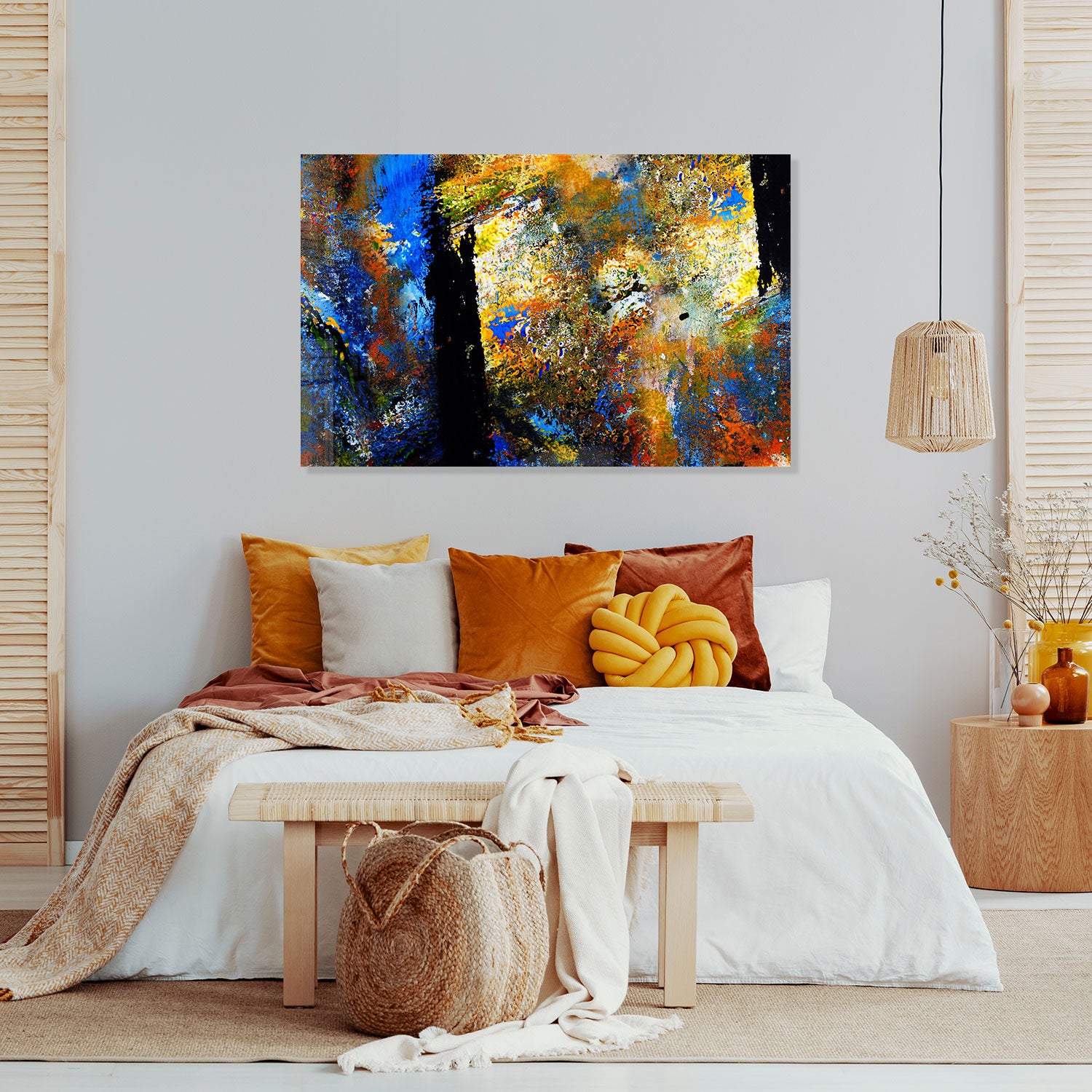 Abstract Face - Tempered Glass Wall Art