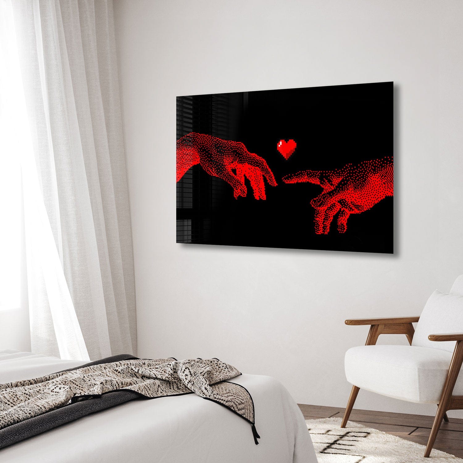 Artronauts Glass Print Pixelated Connection - Tempered Glass Wall Art