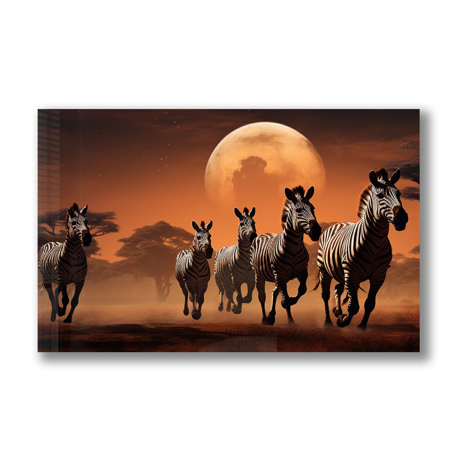 Striped Horizon - Tempered Glass Wall Art