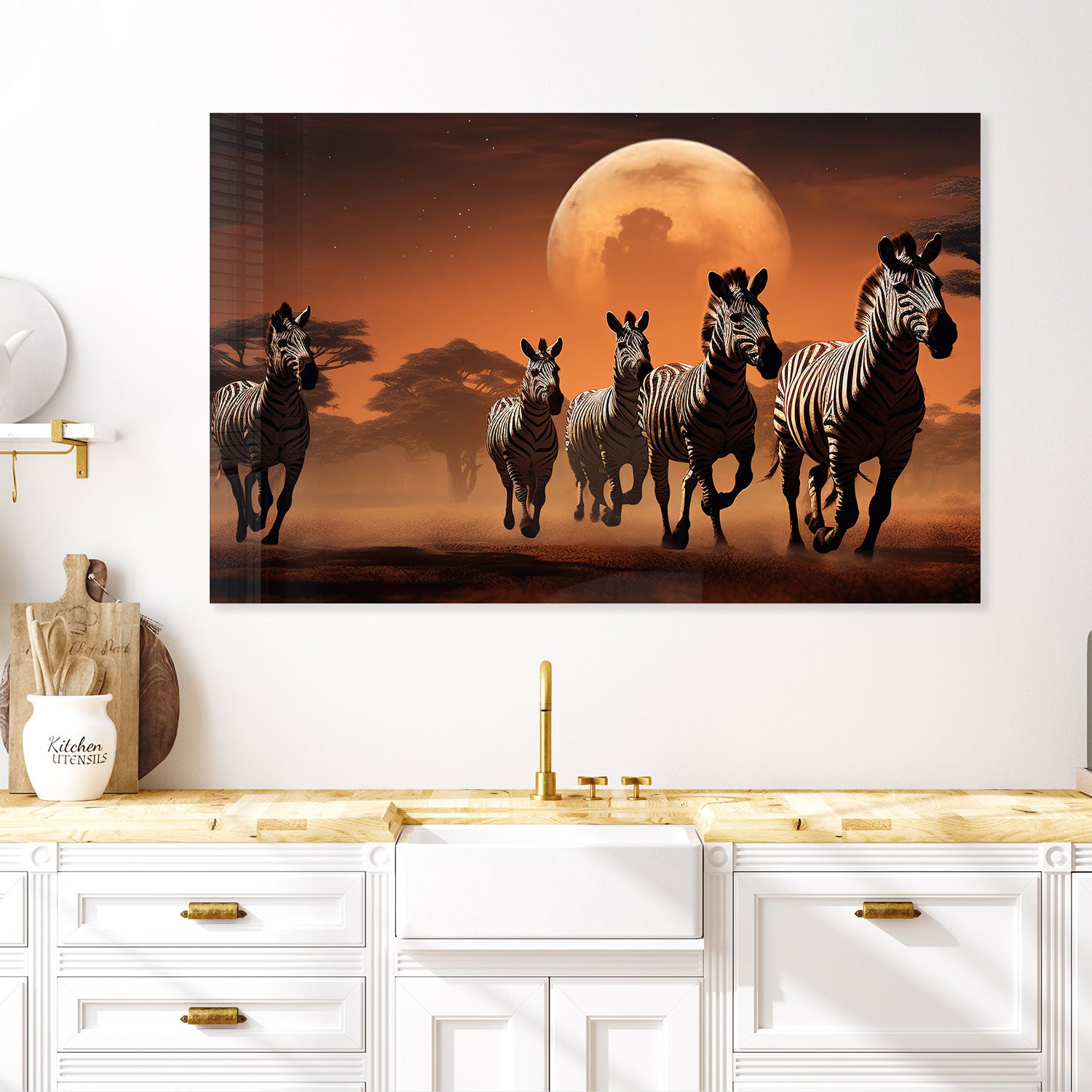 Striped Horizon - Tempered Glass Wall Art
