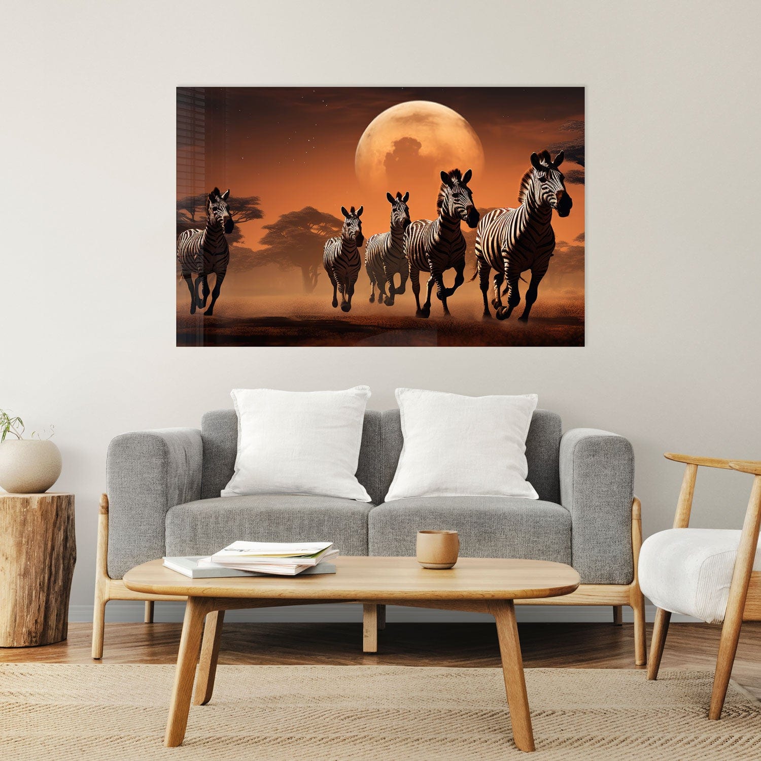 Artronauts Glass Print Striped Horizon - Tempered Glass Wall Art