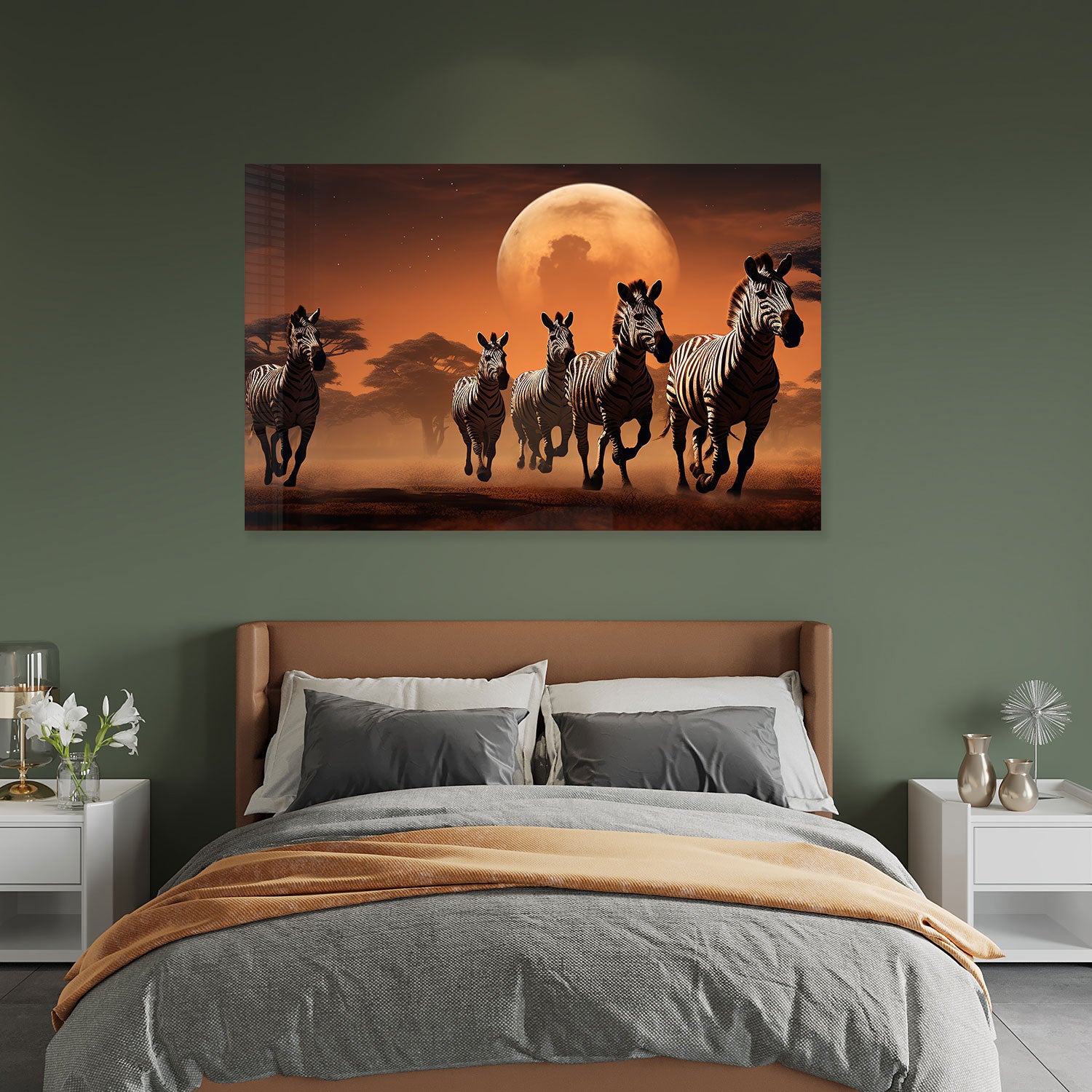 Striped Horizon - Tempered Glass Wall Art