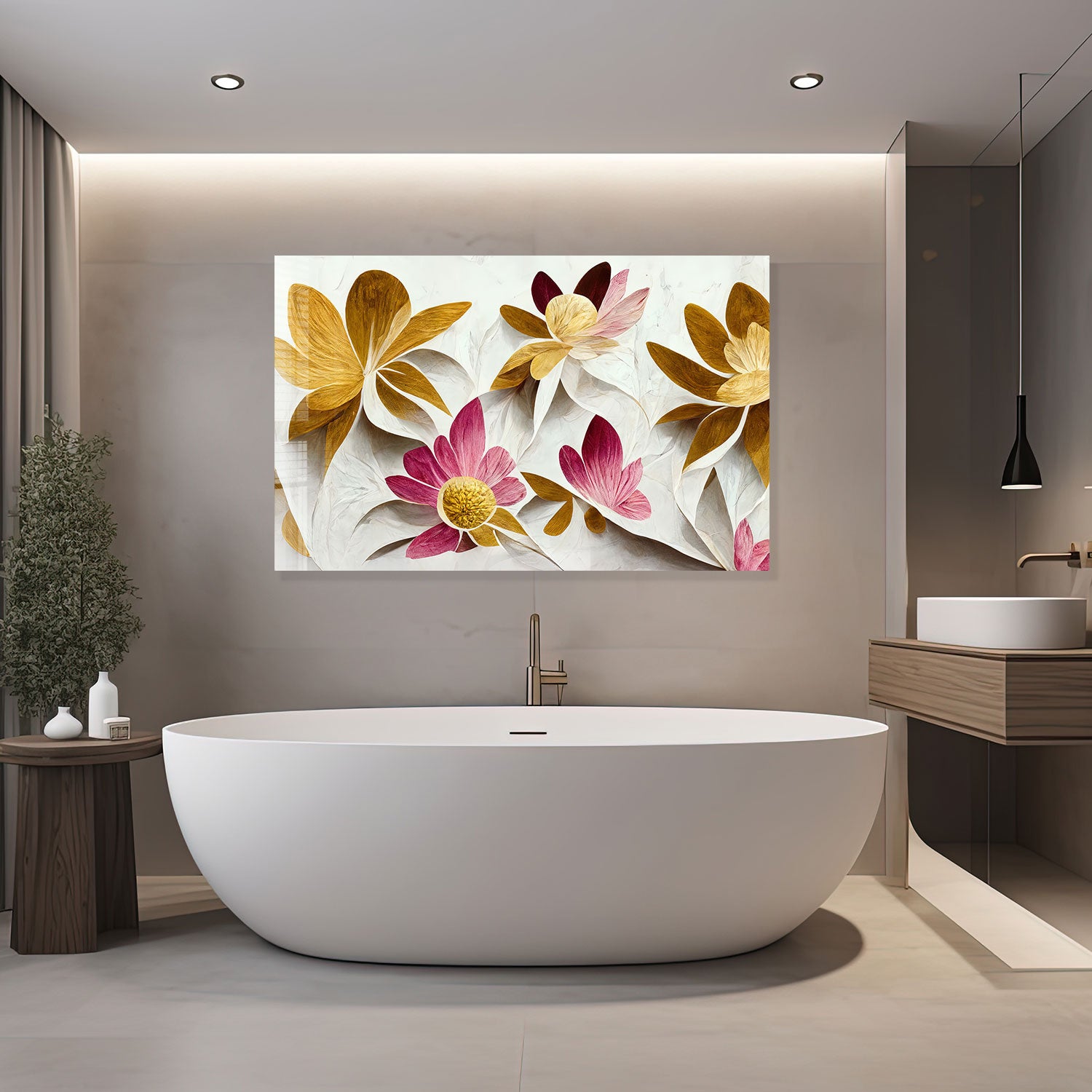 Florish - Tempered Glass Wall Art