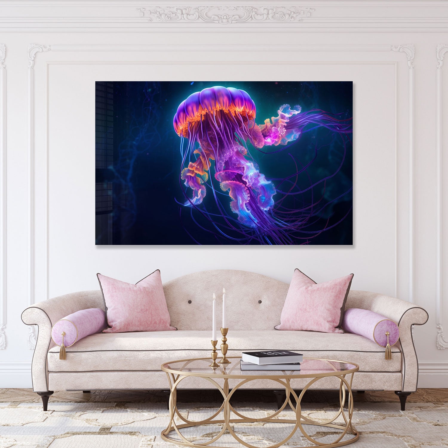 Jellyfish - Tempered Glass Wall Art