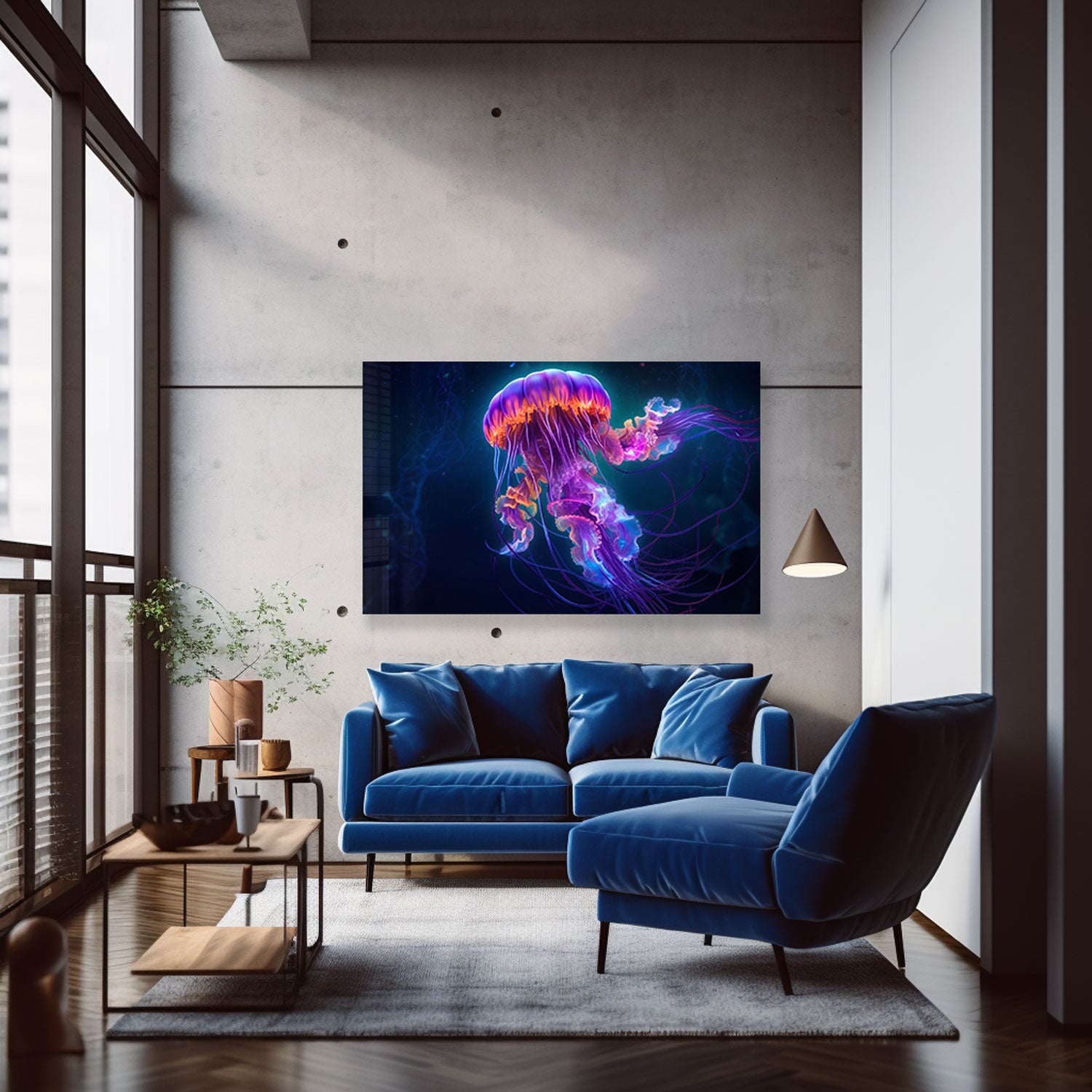 Jellyfish - Tempered Glass Wall Art
