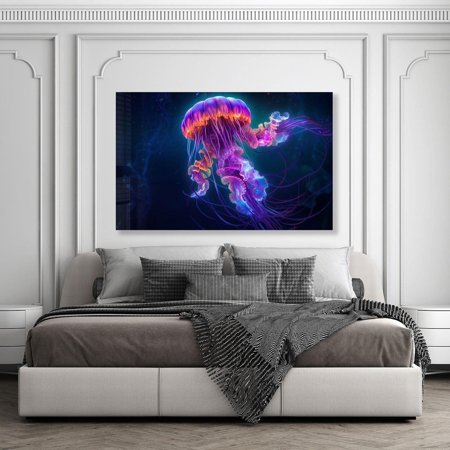 Jellyfish - Tempered Glass Wall Art