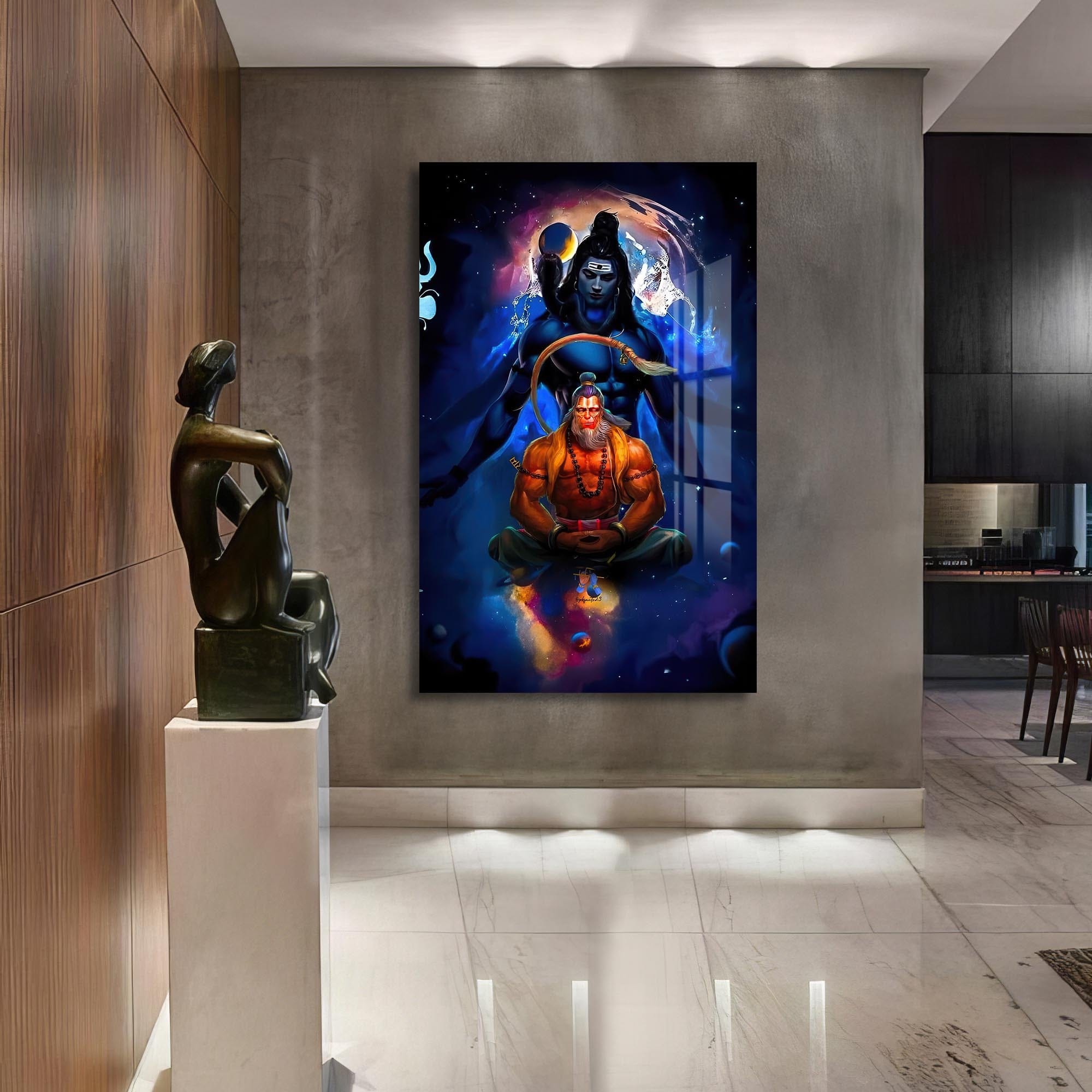 Artronauts Glass Print Shiva Ascension- Hinduism Tempered Glass Wall Art