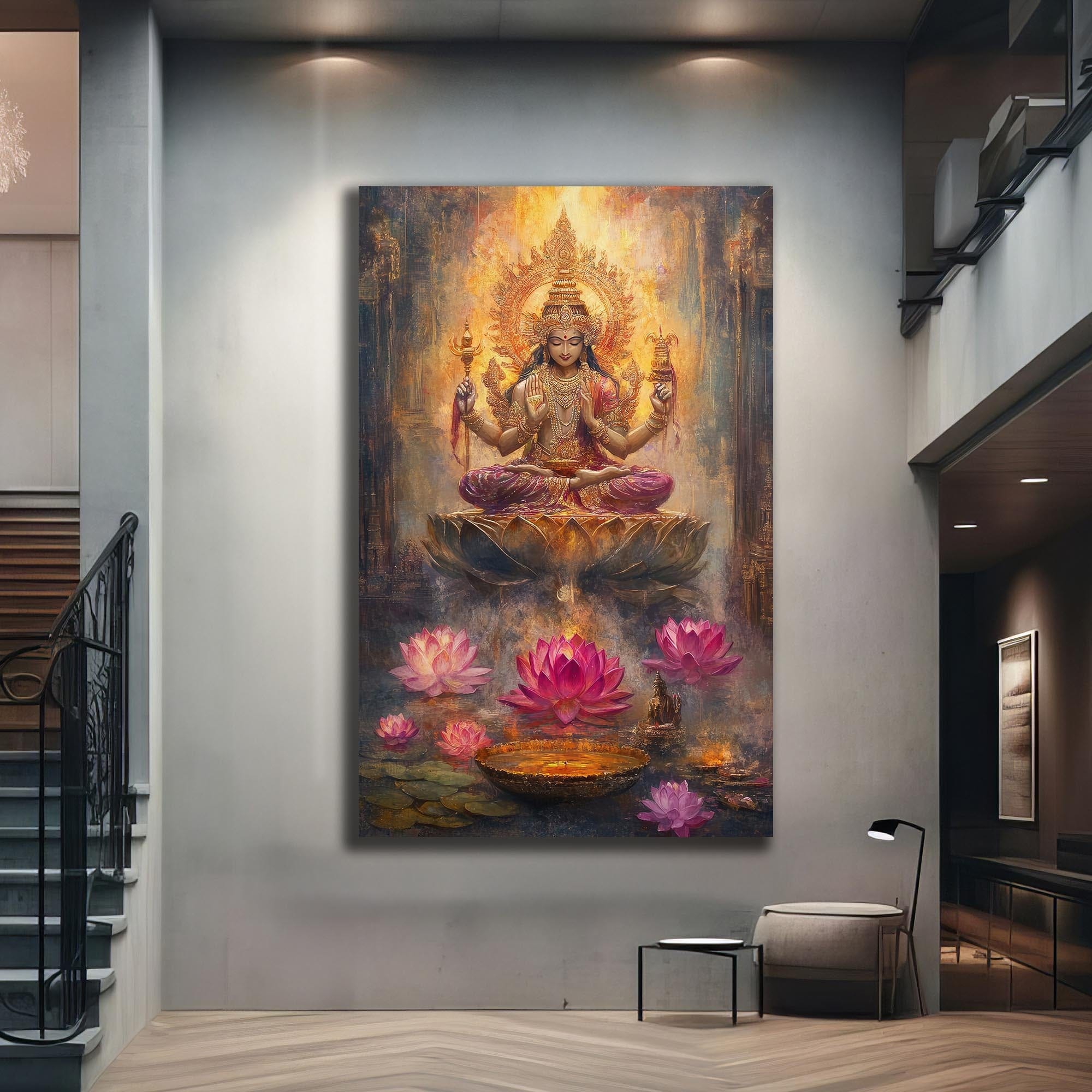 Artronauts Glass Print Divine Guardian- Hinduism Tempered Glass Wall Art