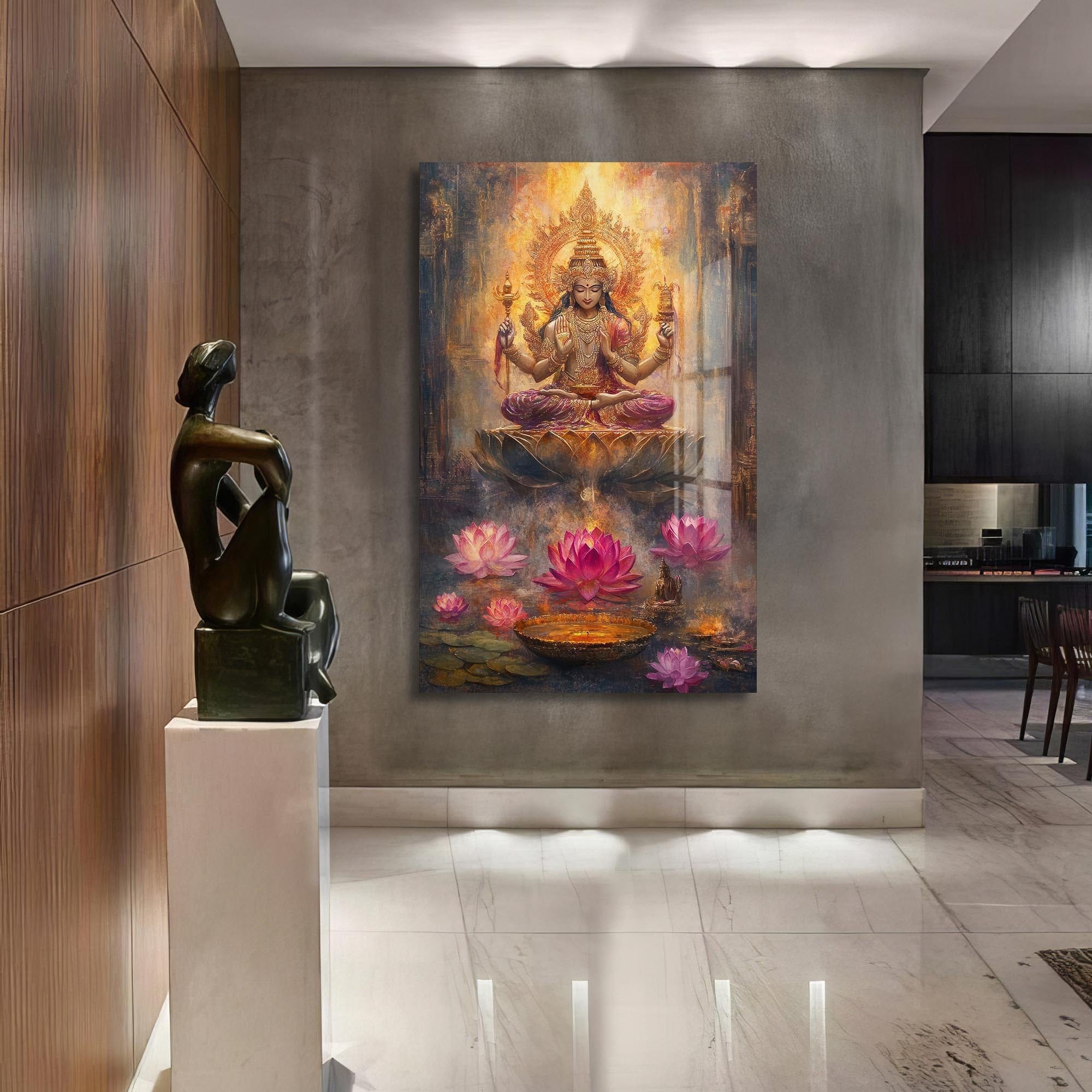 Artronauts Glass Print Divine Guardian- Hinduism Tempered Glass Wall Art