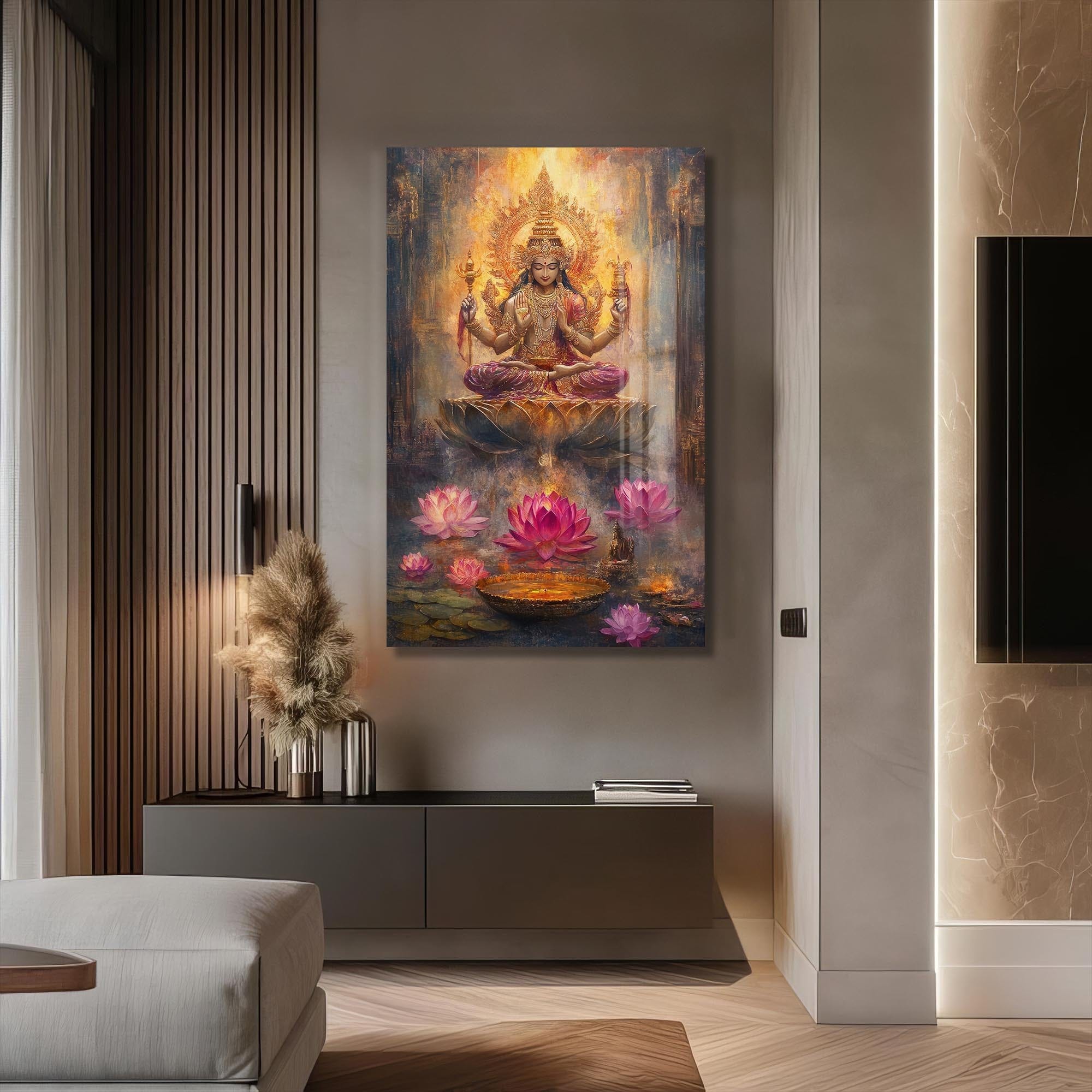 Artronauts Glass Print Divine Guardian- Hinduism Tempered Glass Wall Art