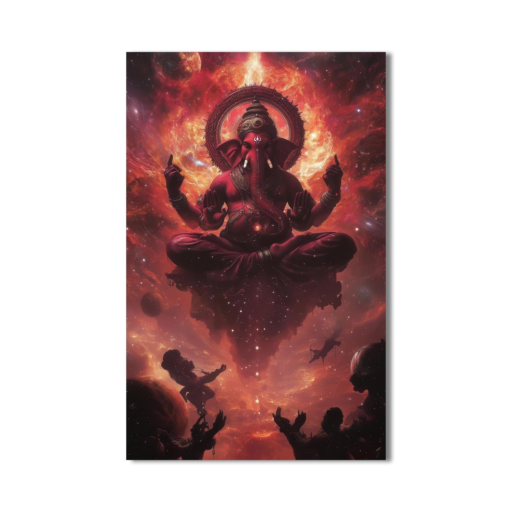 Artronauts Glass Print Lotus Blessing- Hinduism Tempered Glass Wall Art