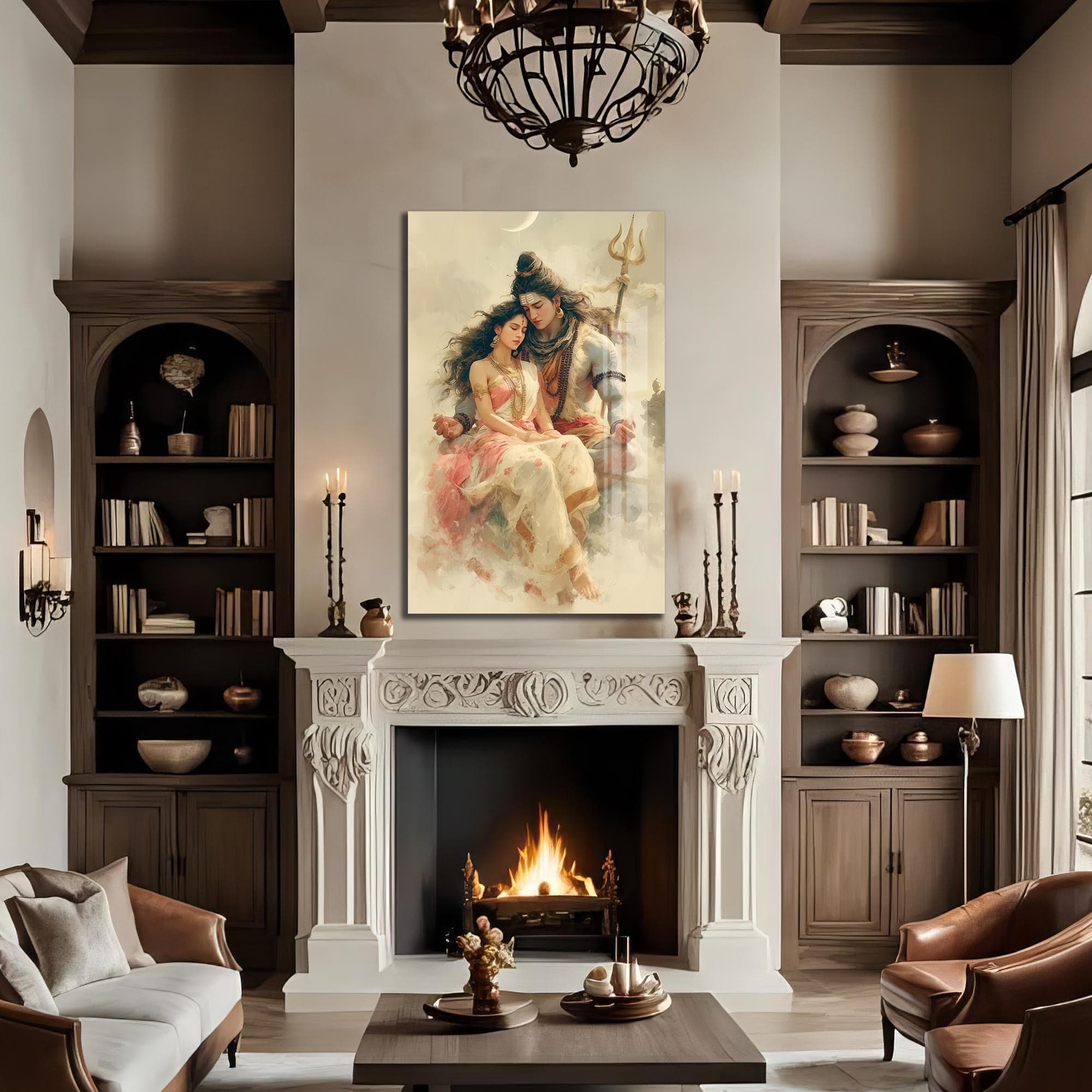 Artronauts Glass Print Eternal Union- Hinduism Tempered Glass Wall Art