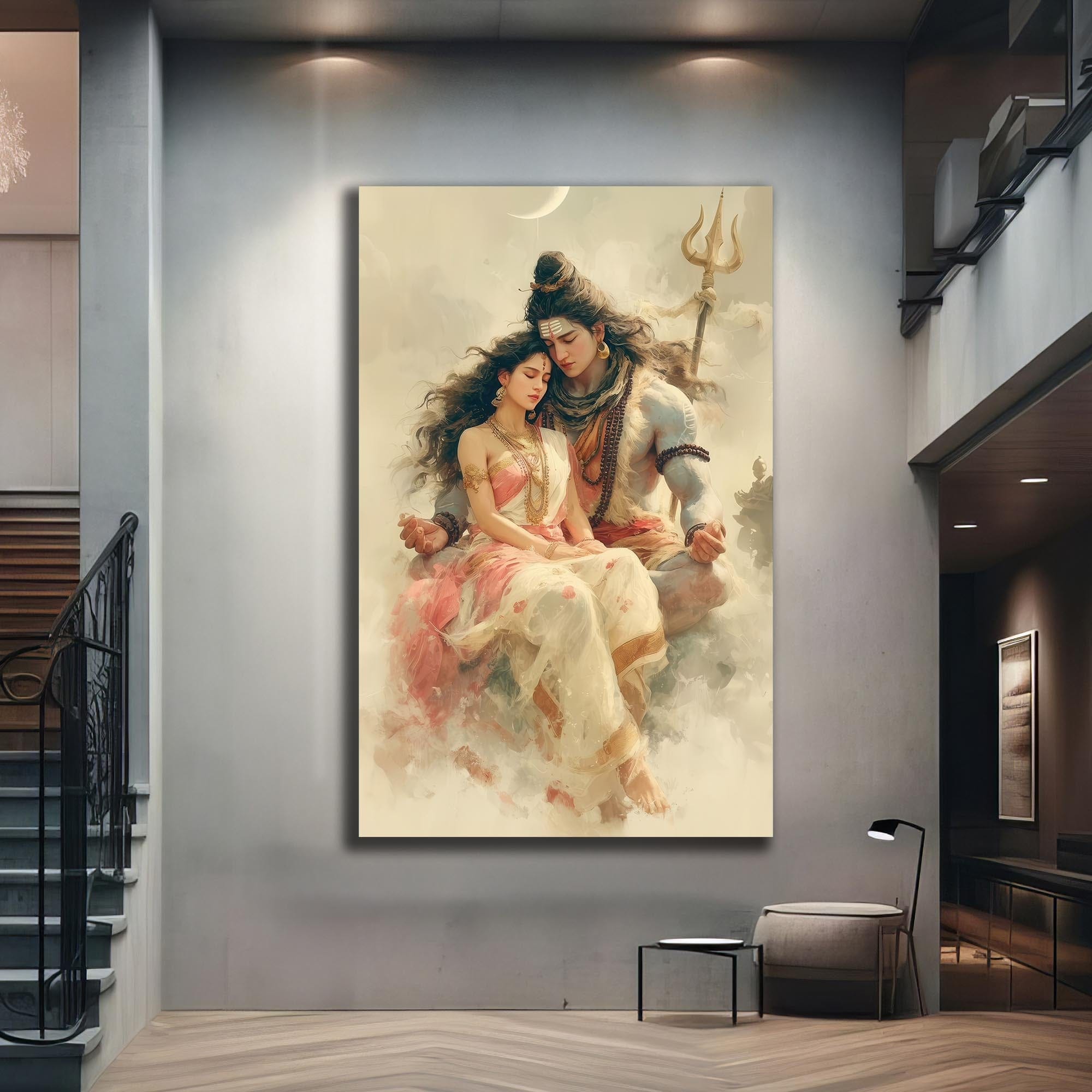 Artronauts Glass Print Eternal Union- Hinduism Tempered Glass Wall Art