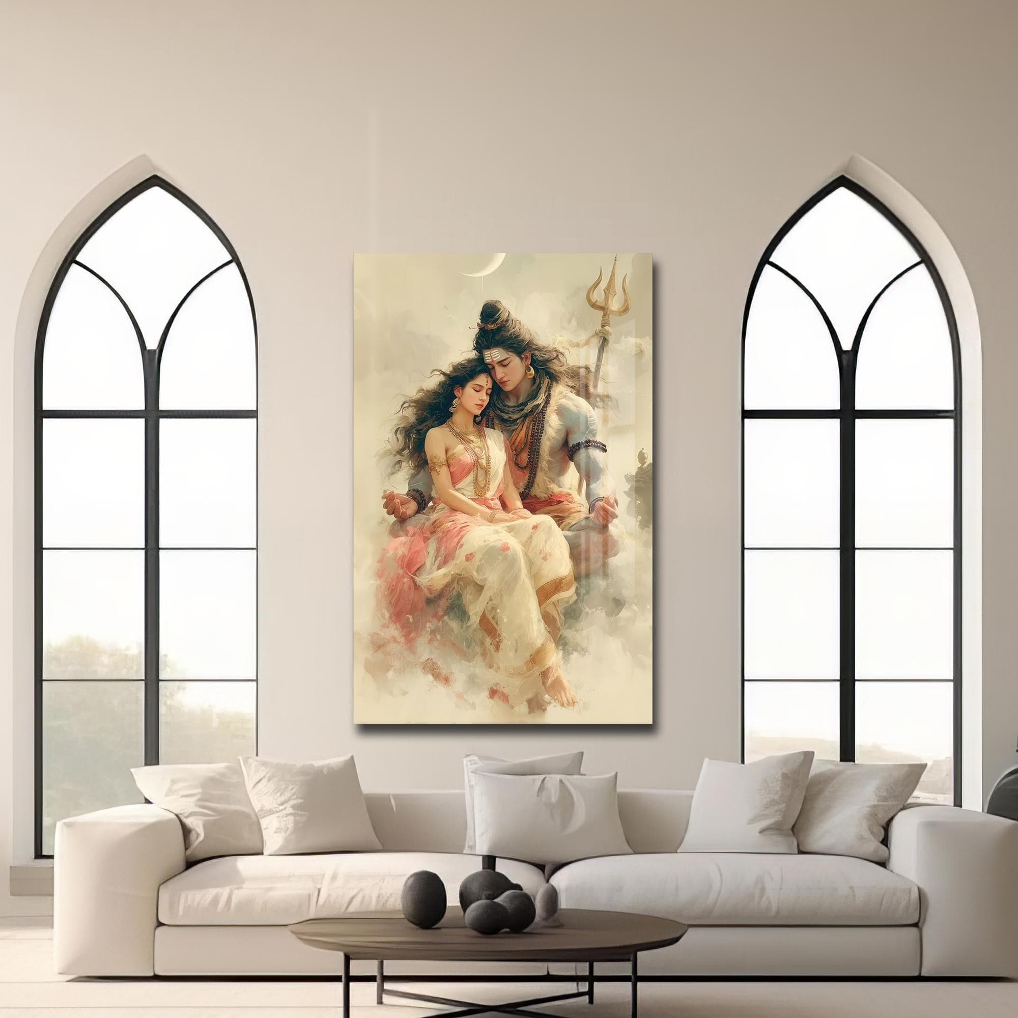 Artronauts Glass Print Eternal Union- Hinduism Tempered Glass Wall Art