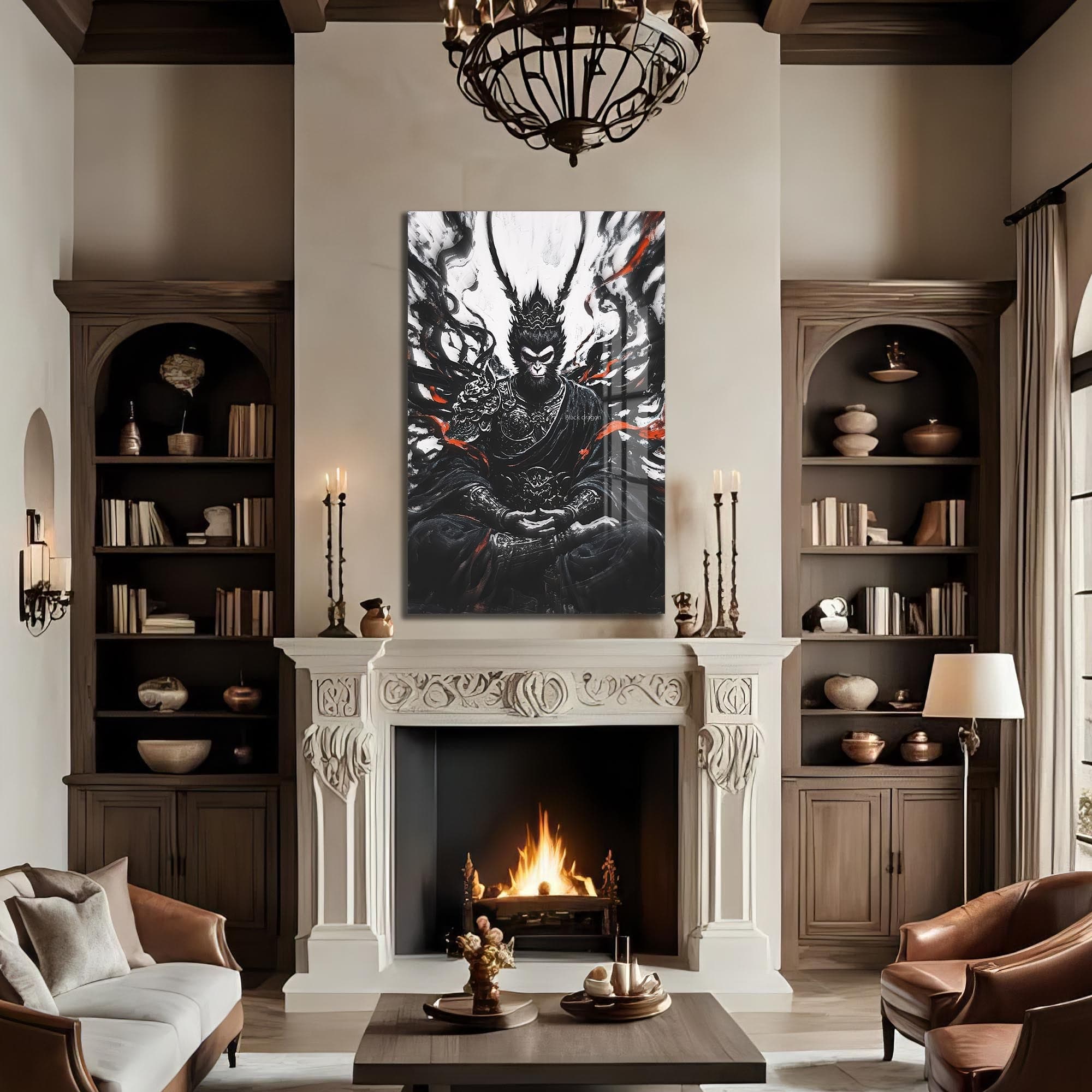 Artronauts Glass Print Dark Ascetic- Hinduism Tempered Glass Wall Art