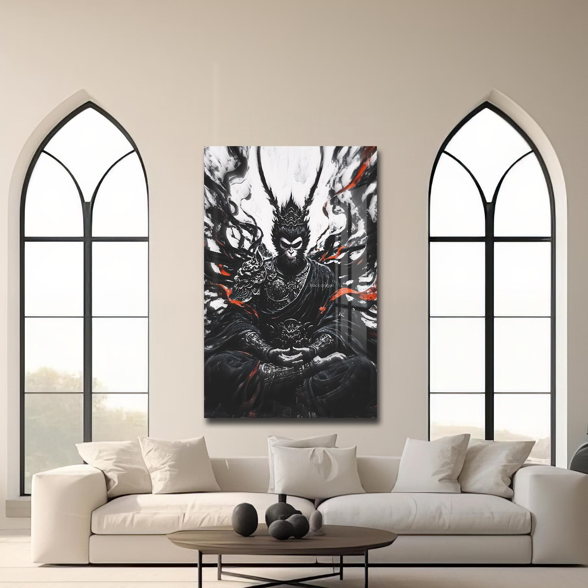 Artronauts Glass Print Dark Ascetic- Hinduism Tempered Glass Wall Art