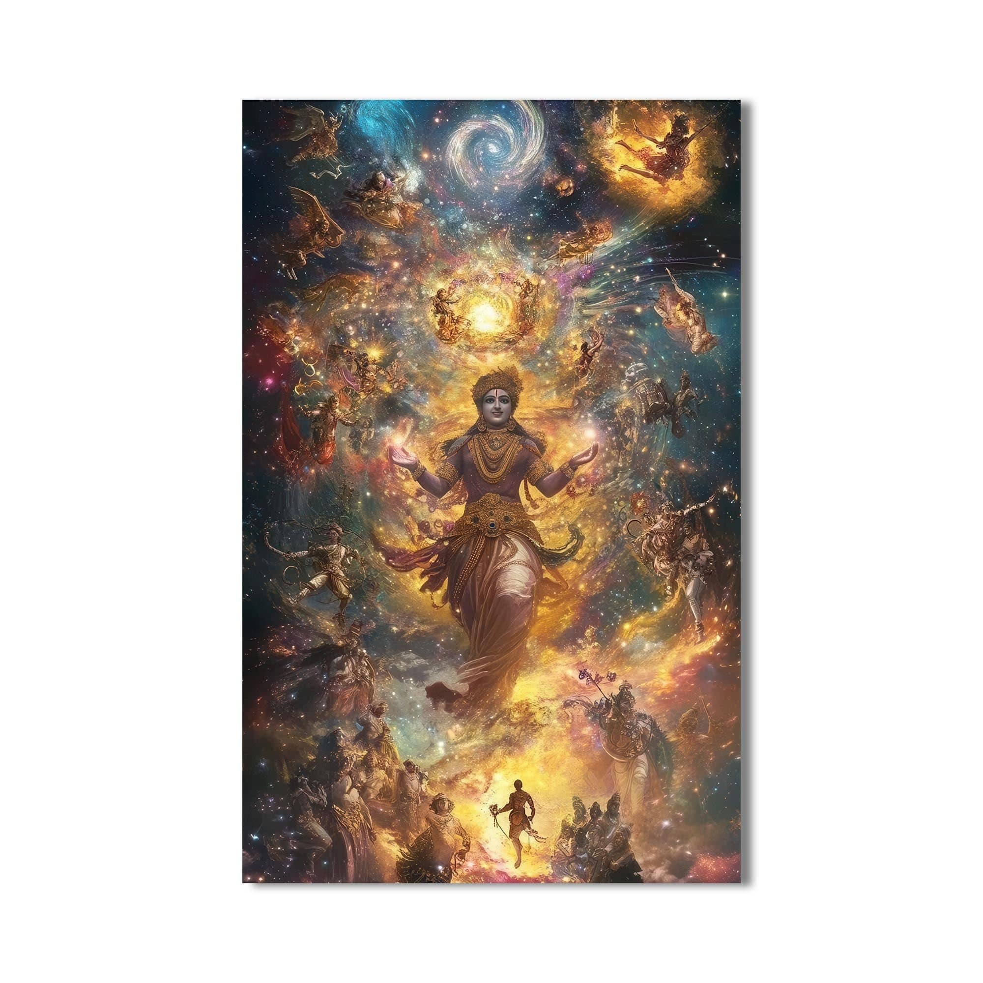 Artronauts Glass Print Divine Lotus- Hinduism Tempered Glass Wall Art