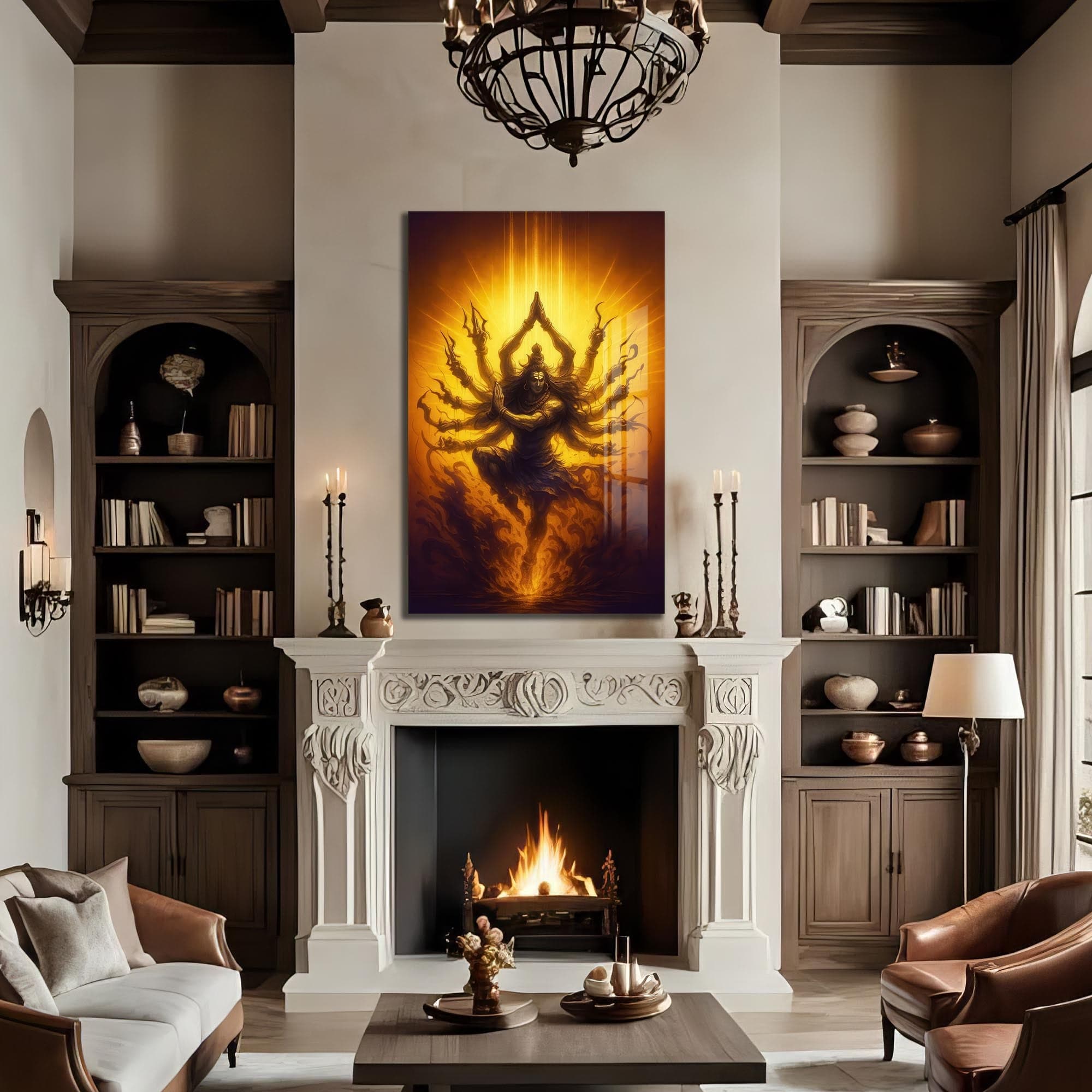 Artronauts Glass Print Shiva Sanctuary- Hinduism Tempered Glass Wall Art