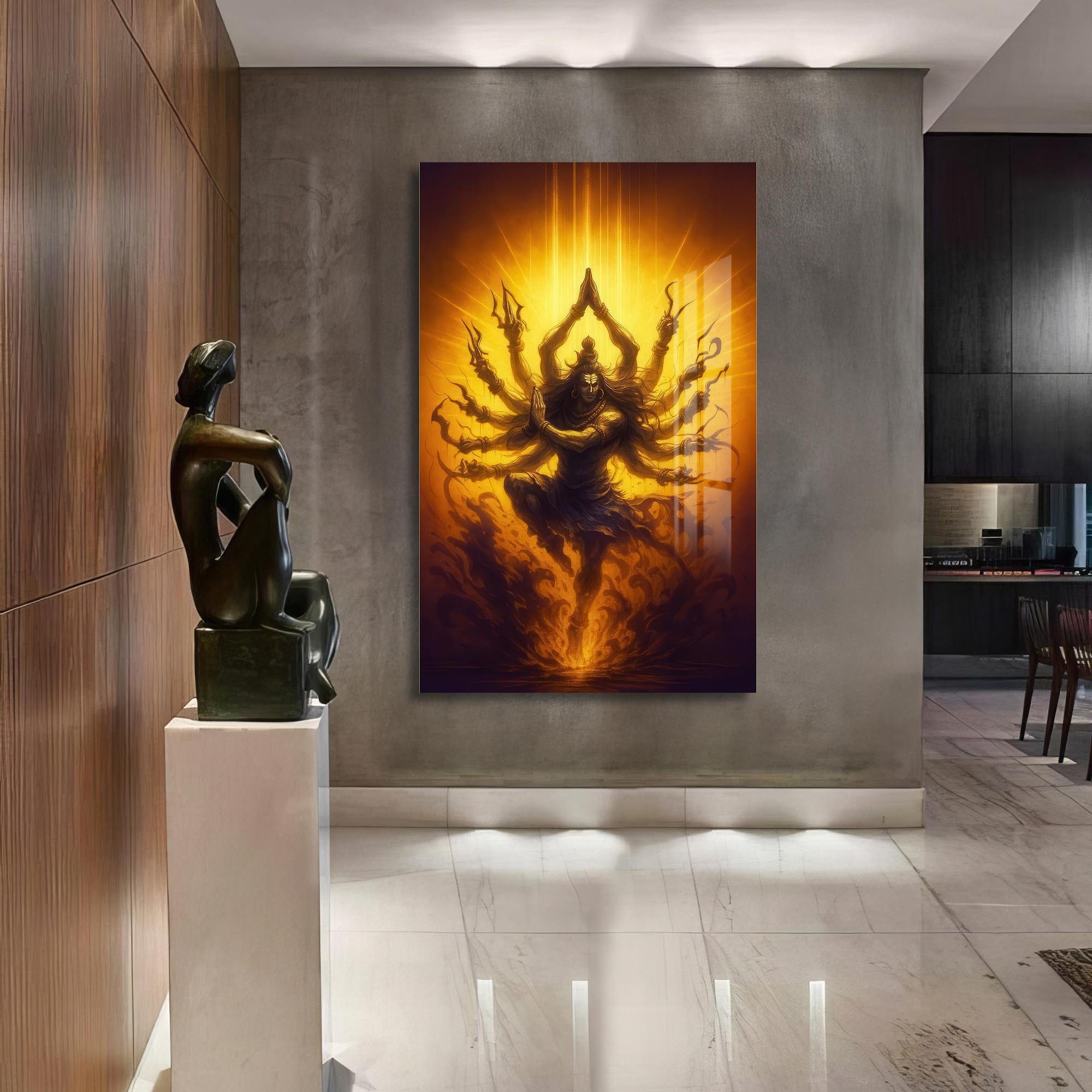 Artronauts Glass Print Shiva Sanctuary- Hinduism Tempered Glass Wall Art