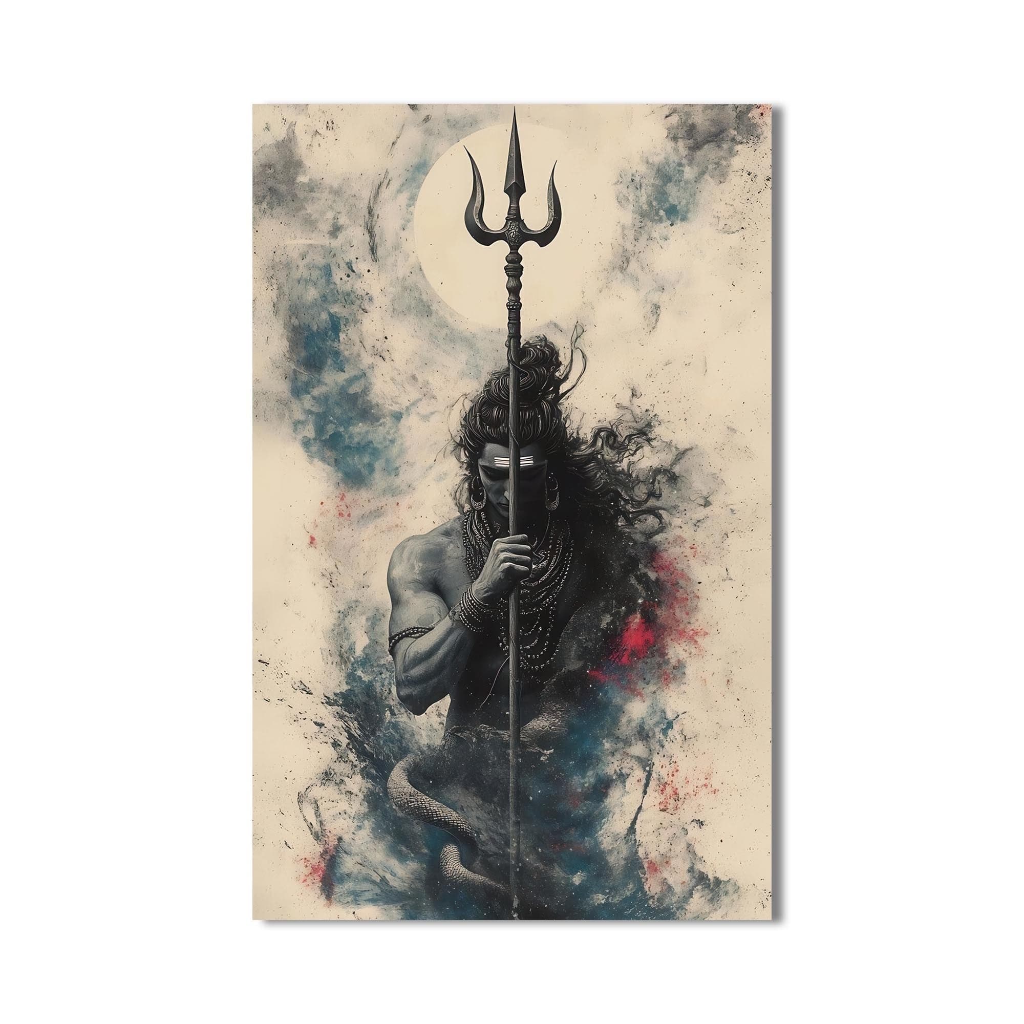 Artronauts Glass Print Trident Silence- Hinduism Tempered Glass Wall Art