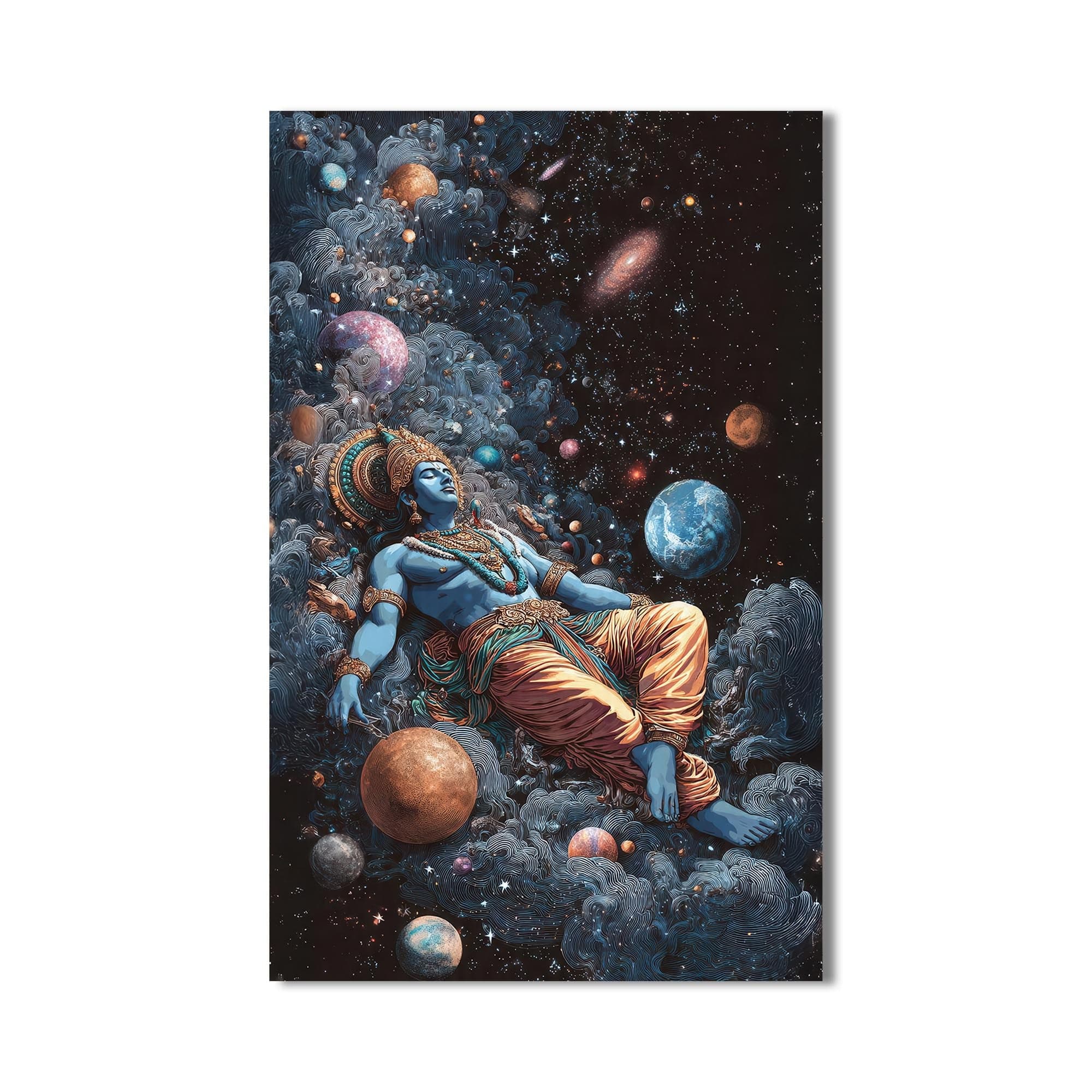 Artronauts Glass Print Cosmic Shiva- Hinduism Tempered Glass Wall Art