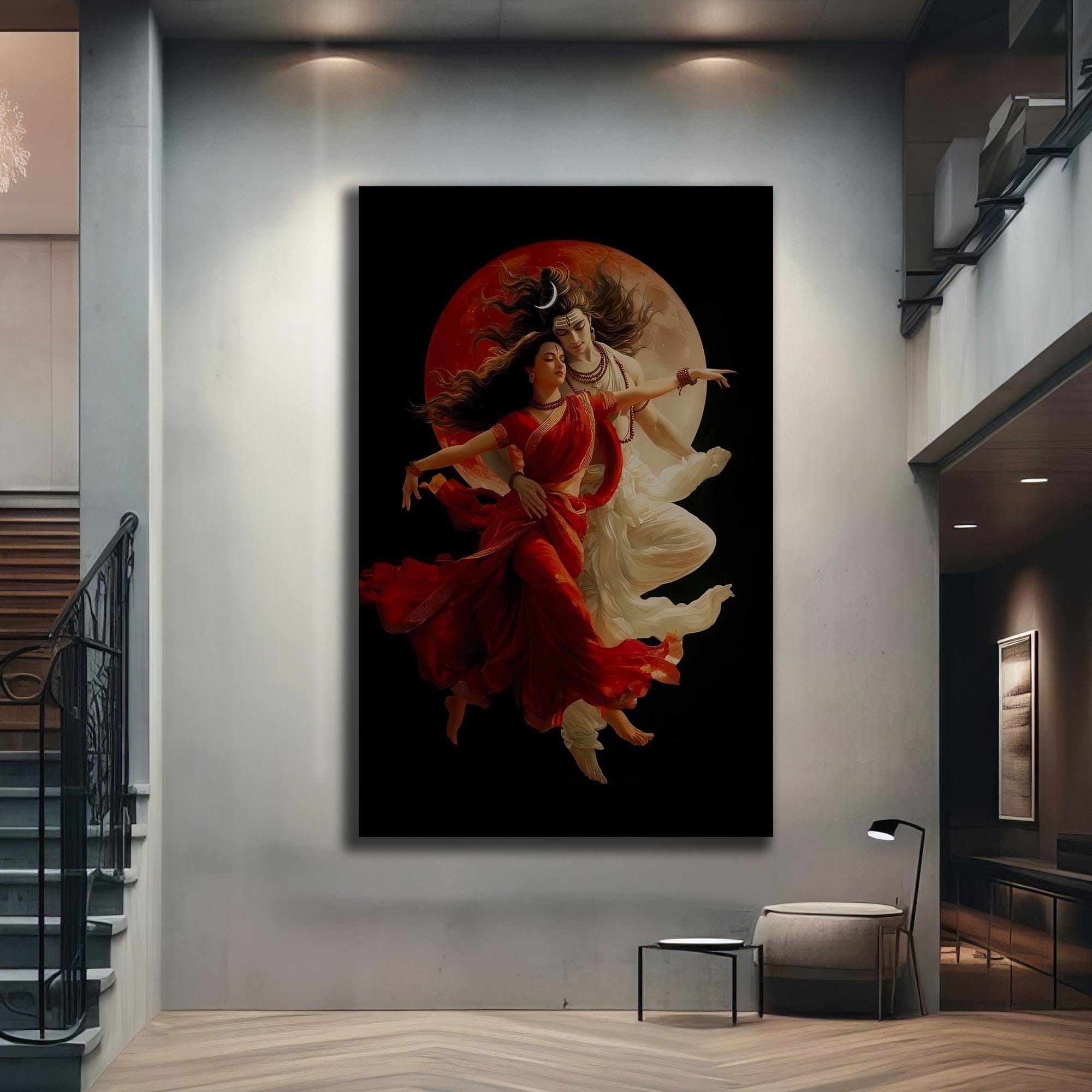 Artronauts Glass Print Divine Union- Hinduism Tempered Glass Wall Art