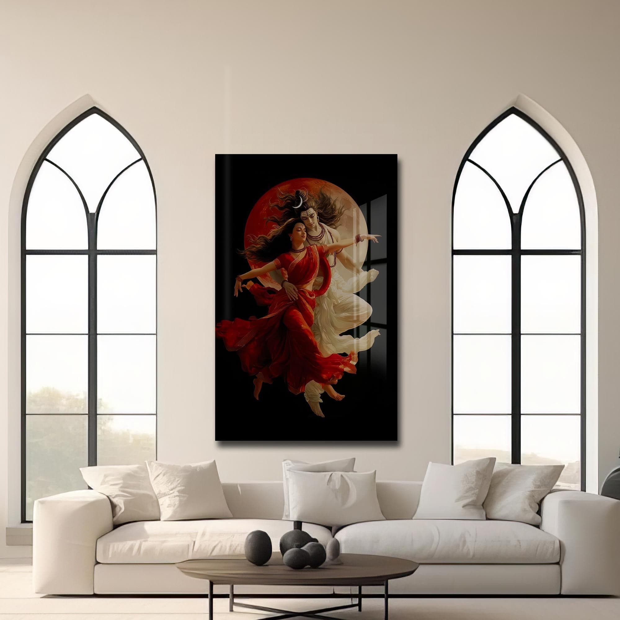 Artronauts Glass Print Divine Union- Hinduism Tempered Glass Wall Art