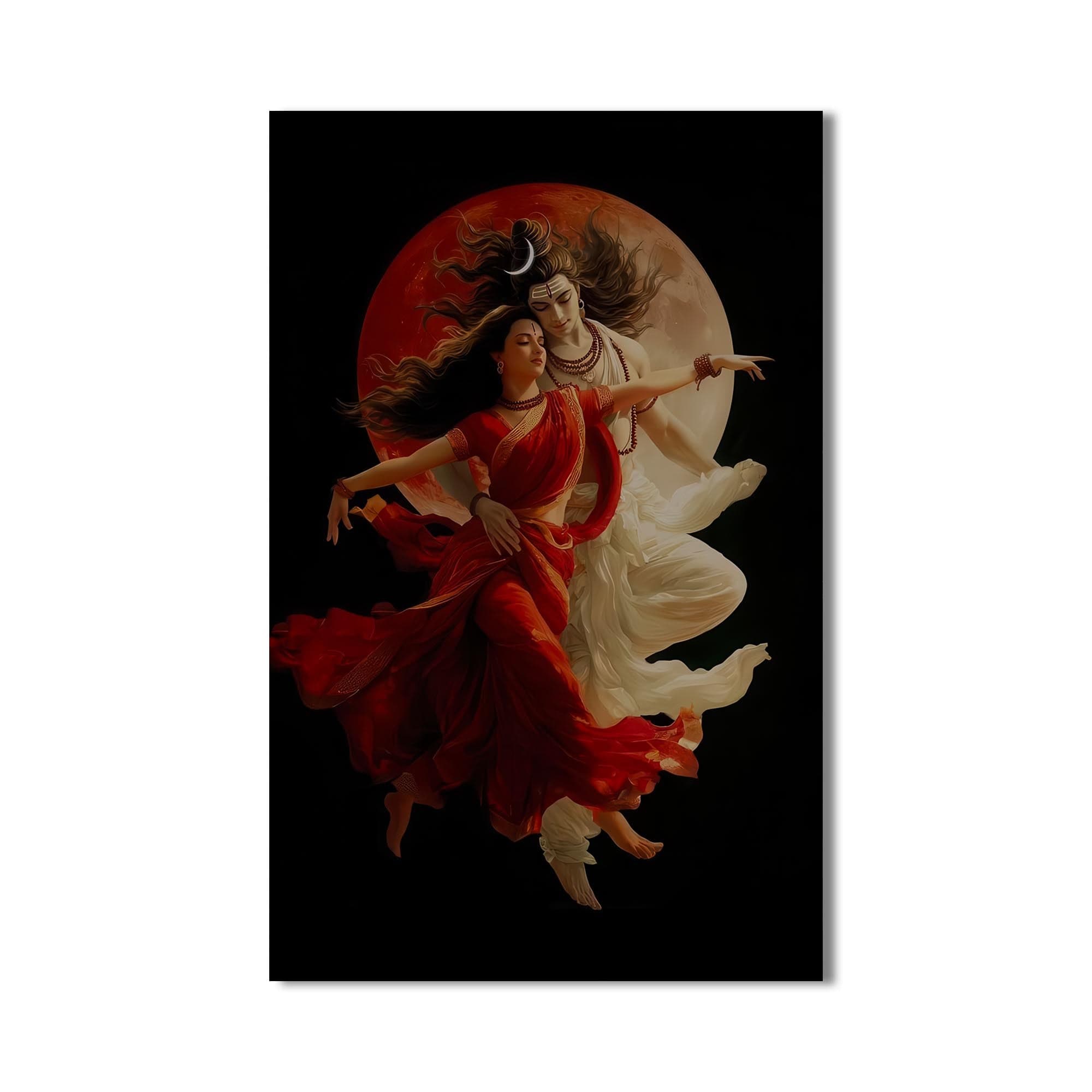 Artronauts Glass Print Divine Union- Hinduism Tempered Glass Wall Art