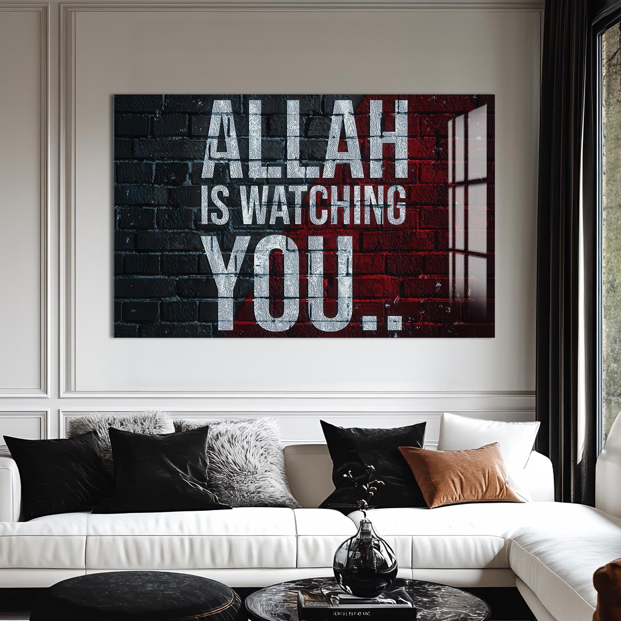 Artronauts Glass Print Under His Sight- Islamic Tempered Glass Wall Art