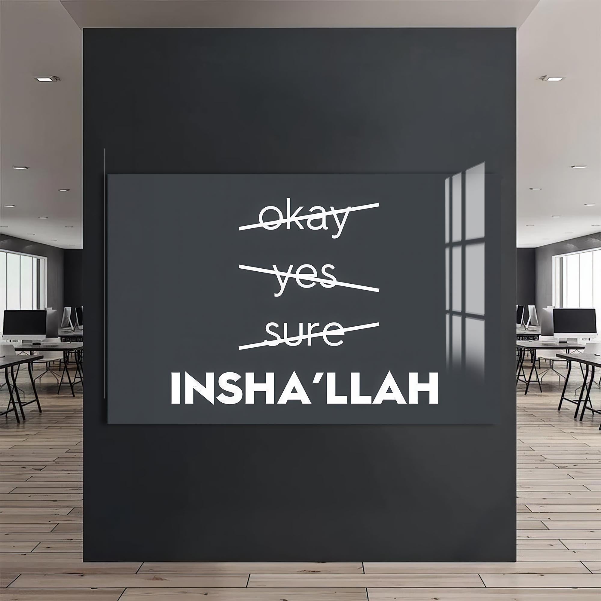 Faith Over Fear- Islamic Tempered Glass Wall Art