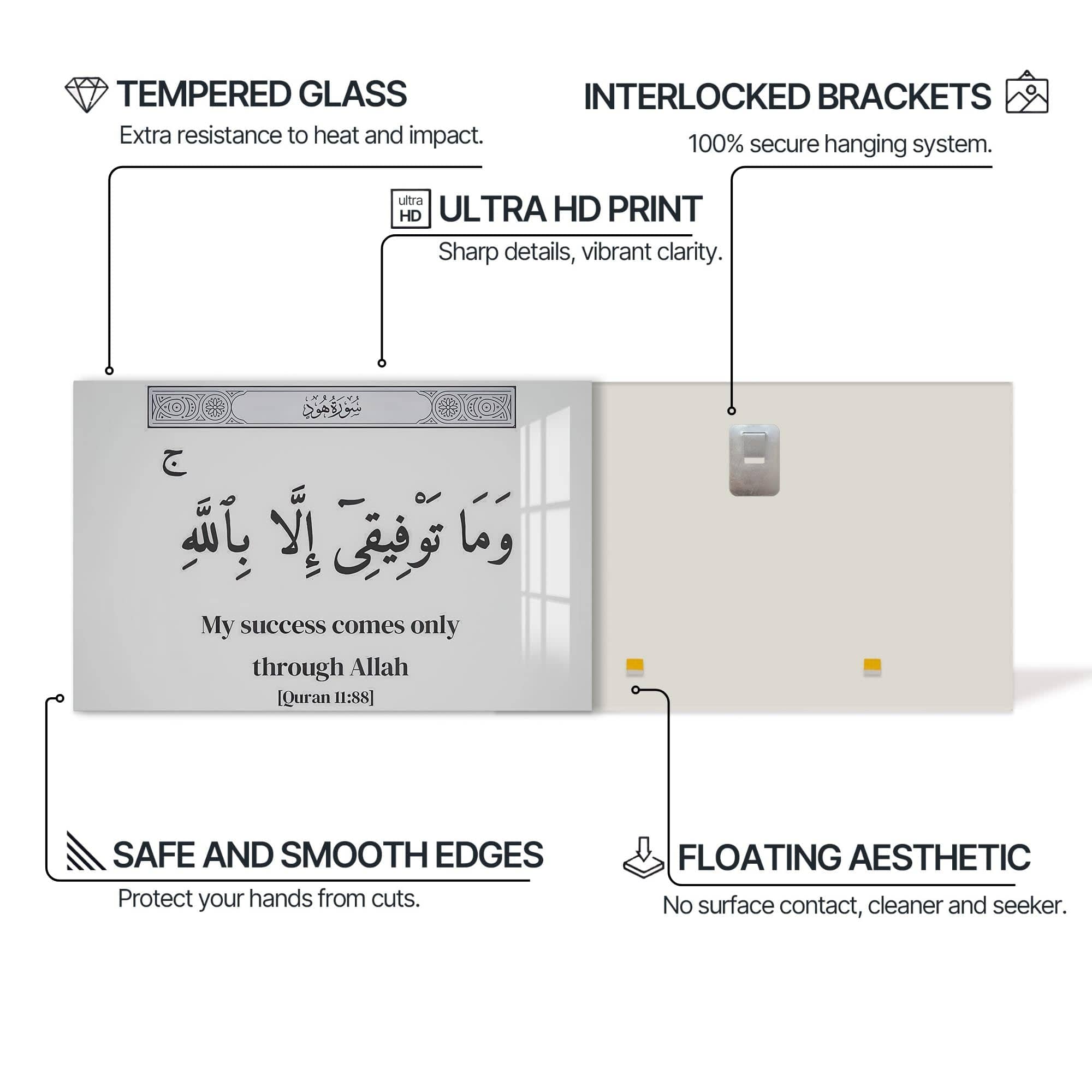 Artronauts Glass Print Divine Trust- Islamic Tempered Glass Wall Art