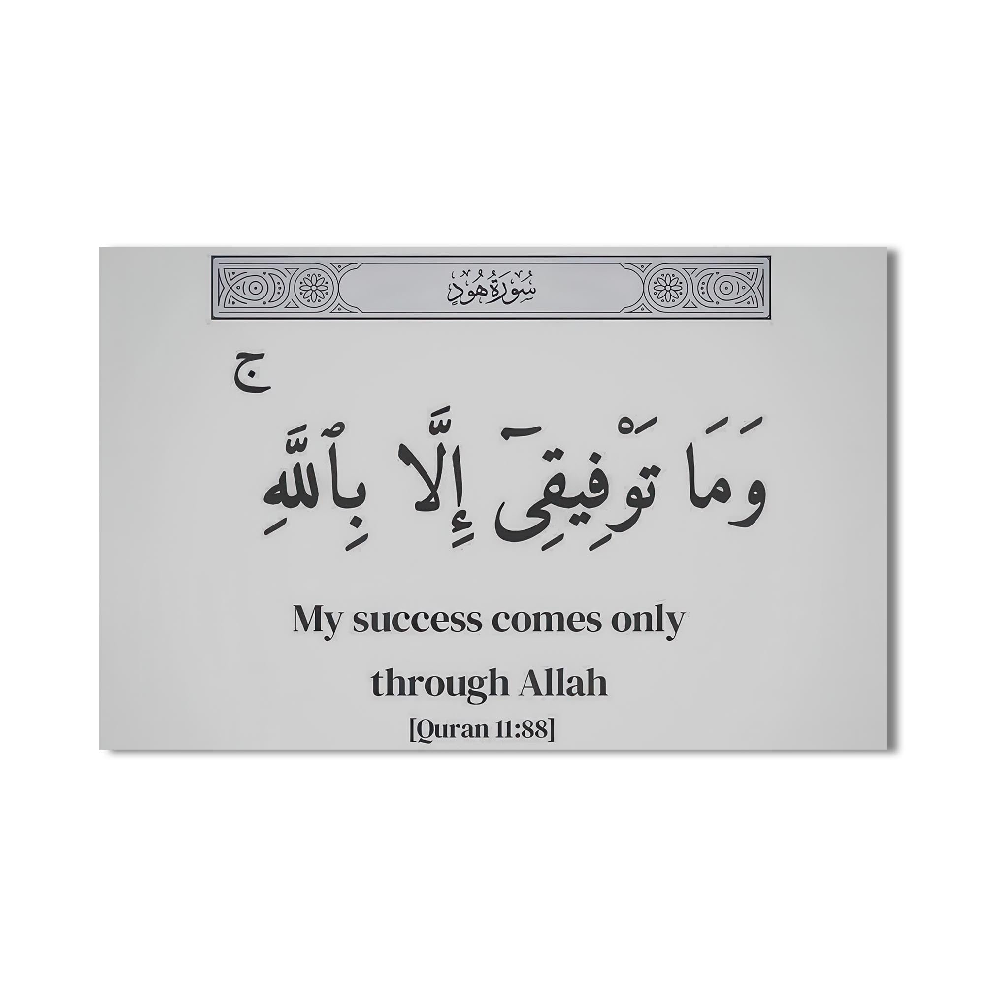 Divine Trust- Islamic Tempered Glass Wall Art