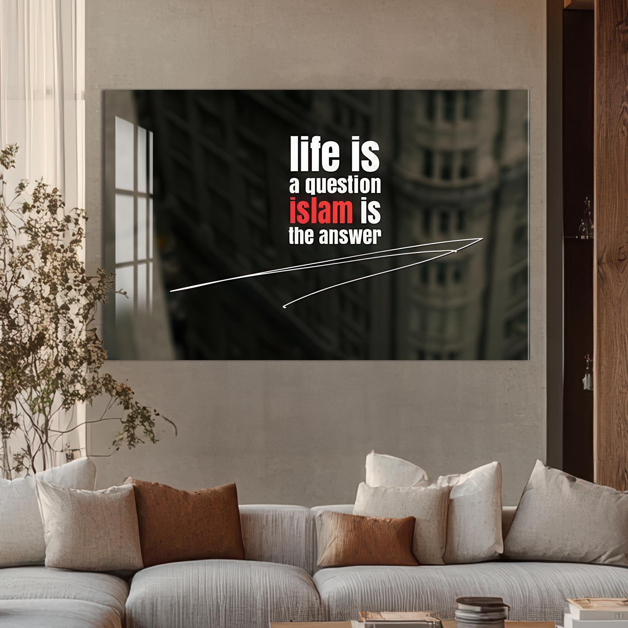 Artronauts Glass Print Faith Speaks- Islamic Tempered Glass Wall Art