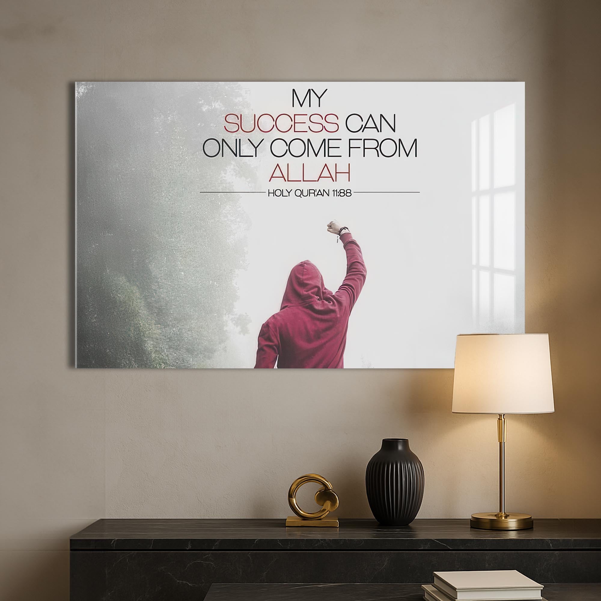 Divine Success- Islamic Tempered Glass Wall Art