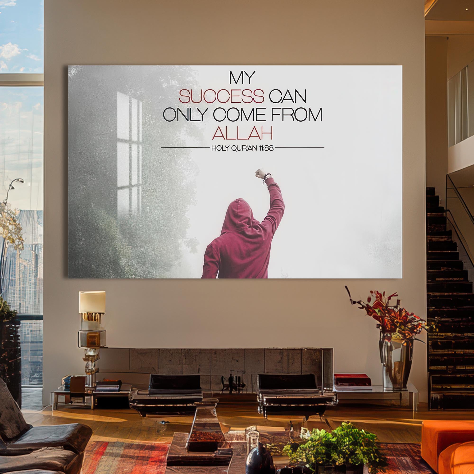 Divine Success- Islamic Tempered Glass Wall Art