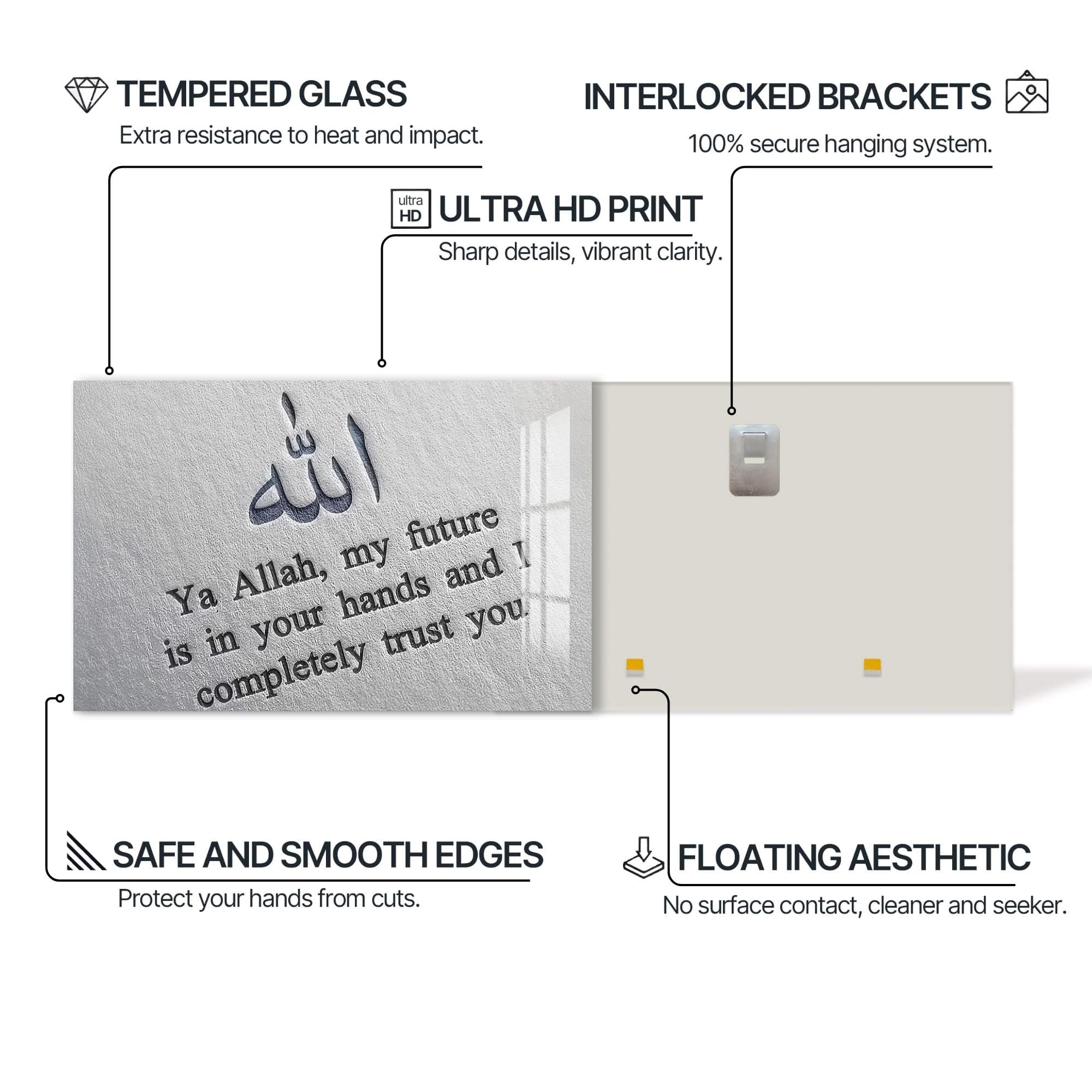 Artronauts Glass Print Bound to Faith- Islamic Tempered Glass Wall Art