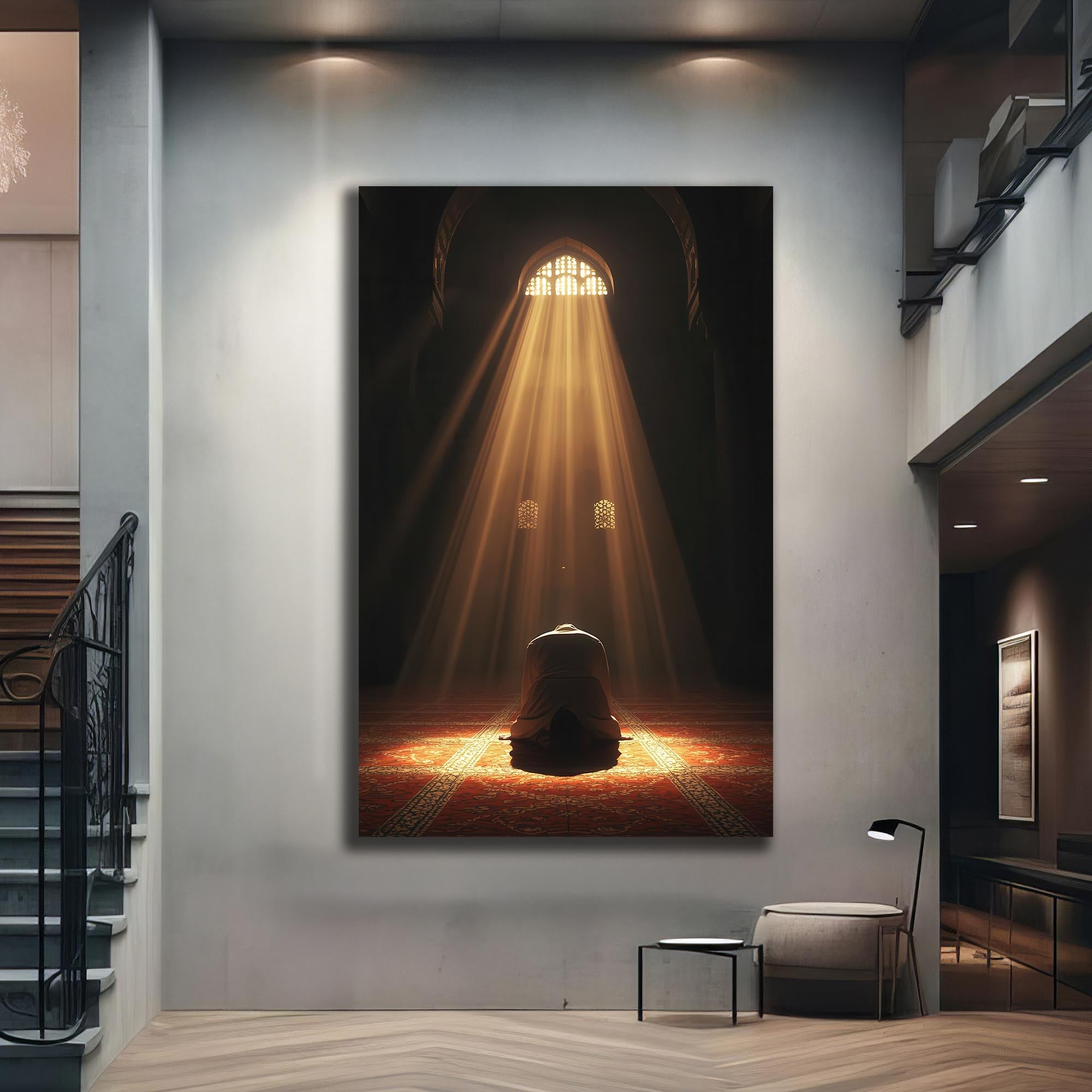 Artronauts Glass Print Light of Salah- Islamic Tempered Glass Wall Art