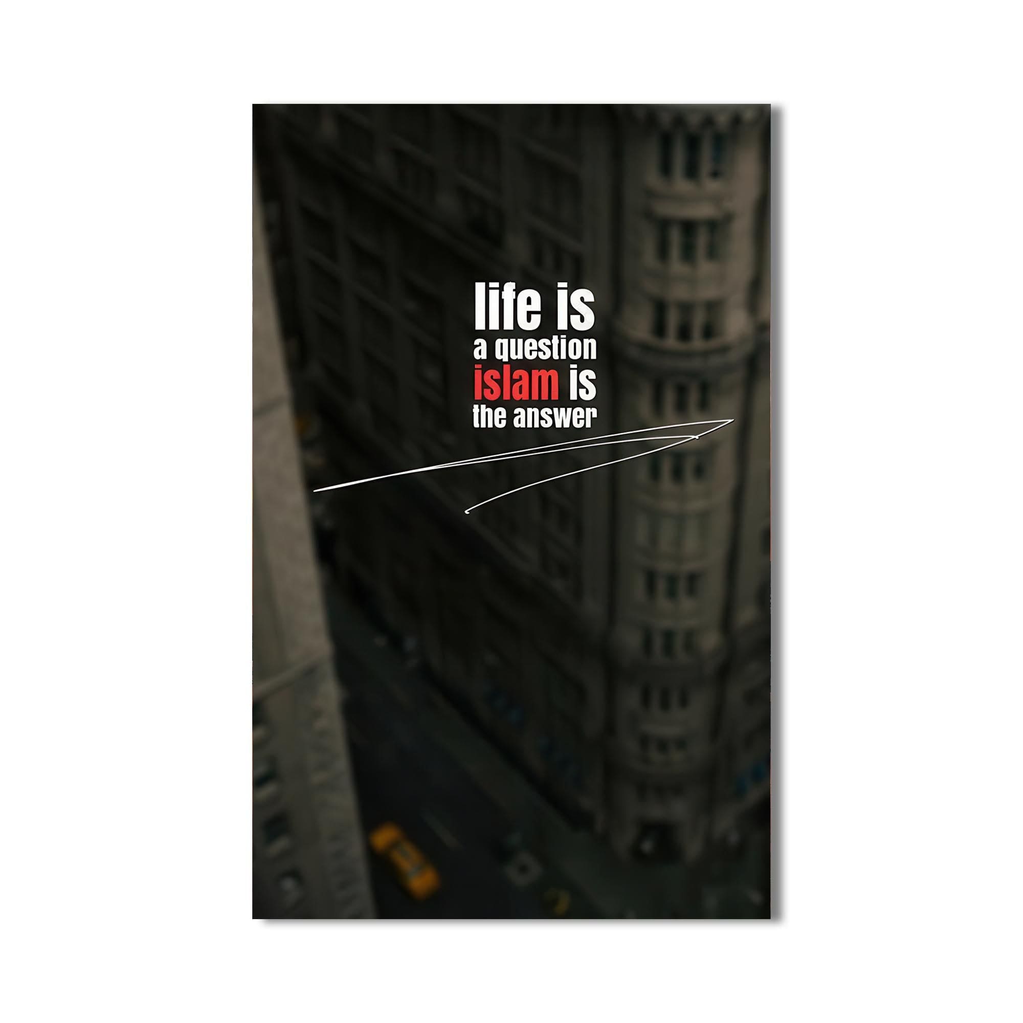 Artronauts Glass Print Islam Is Answer- Islamic Tempered Glass Wall Art