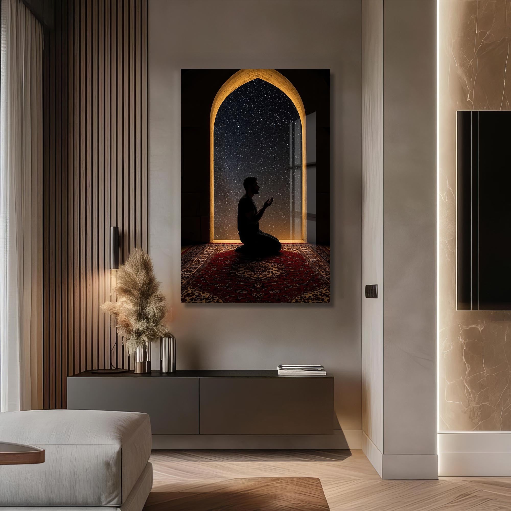 Artronauts Glass Print Dua Under the Stars- Islamic Tempered Glass Wall Art