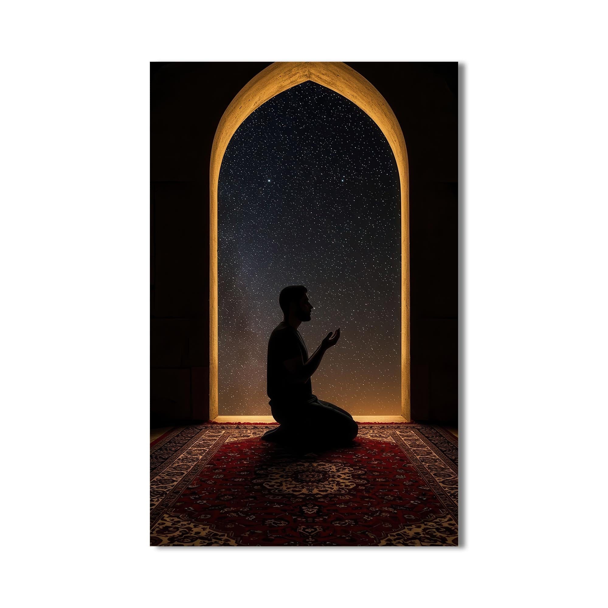 Artronauts Glass Print Dua Under the Stars- Islamic Tempered Glass Wall Art