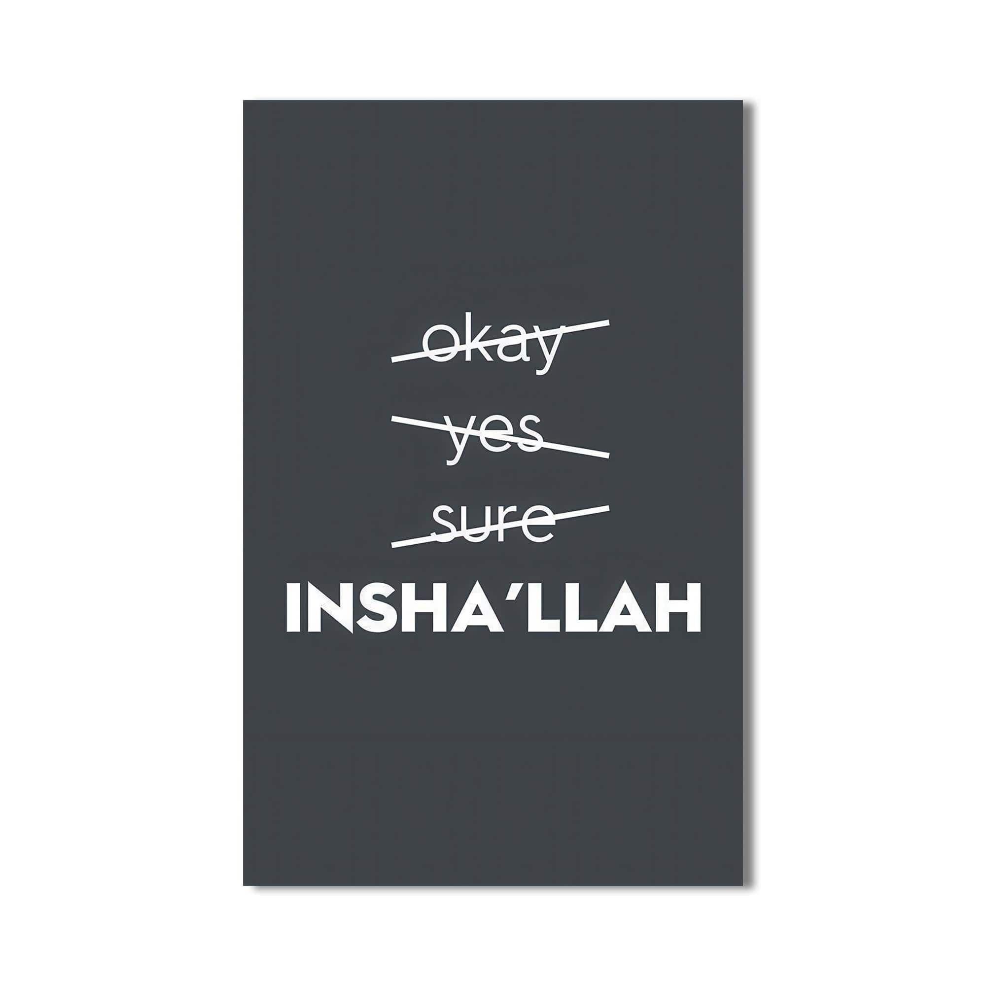Artronauts Glass Print Insha’Allah- Islamic Tempered Glass Wall Art