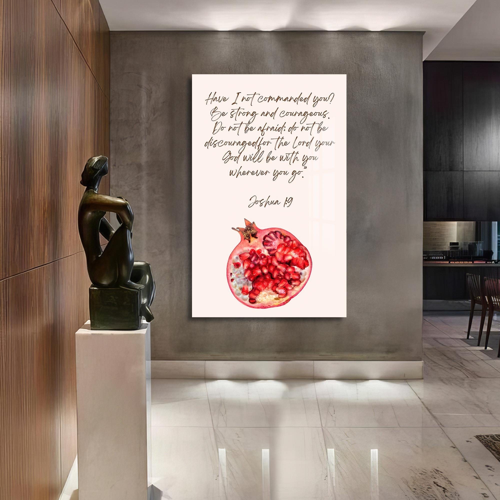 Artronauts Glass Print Joshua Courage- Judaism Tempered Glass Wall Art