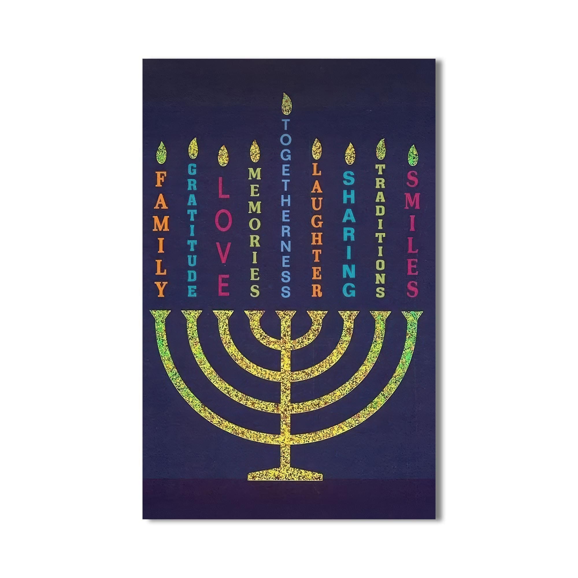 Artronauts Glass Print Names of Love- Judaism Tempered Glass Wall Art