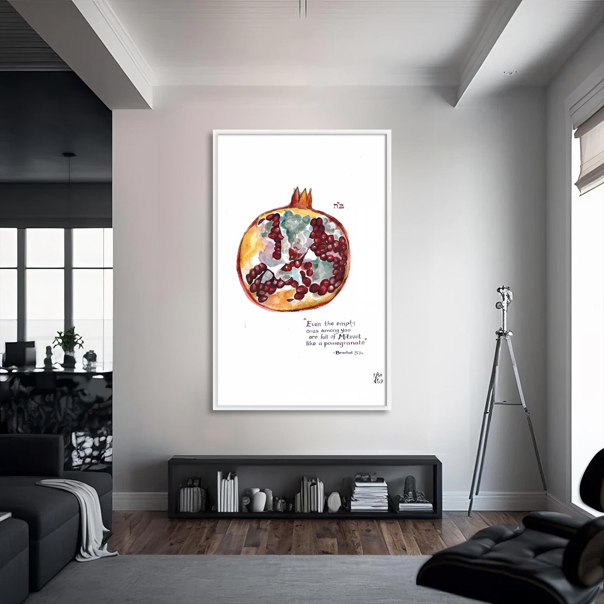 Artronauts Glass Print S | 72x46 cm | 28.3"x18.1" / White Seeds of Promise- Judaism Tempered Glass Wall Art