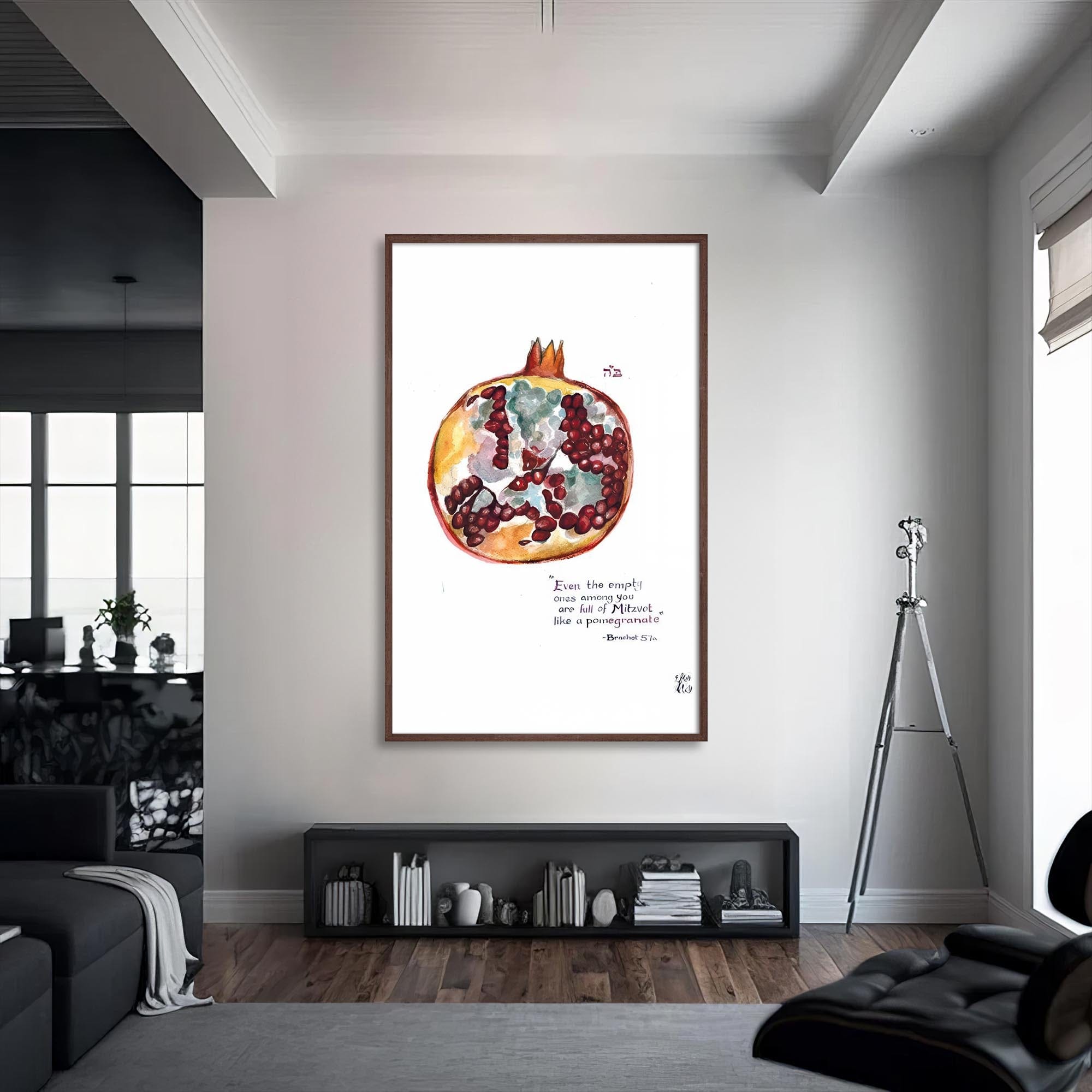 Artronauts Glass Print S | 72x46 cm | 28.3"x18.1" / Walnut Seeds of Promise- Judaism Tempered Glass Wall Art