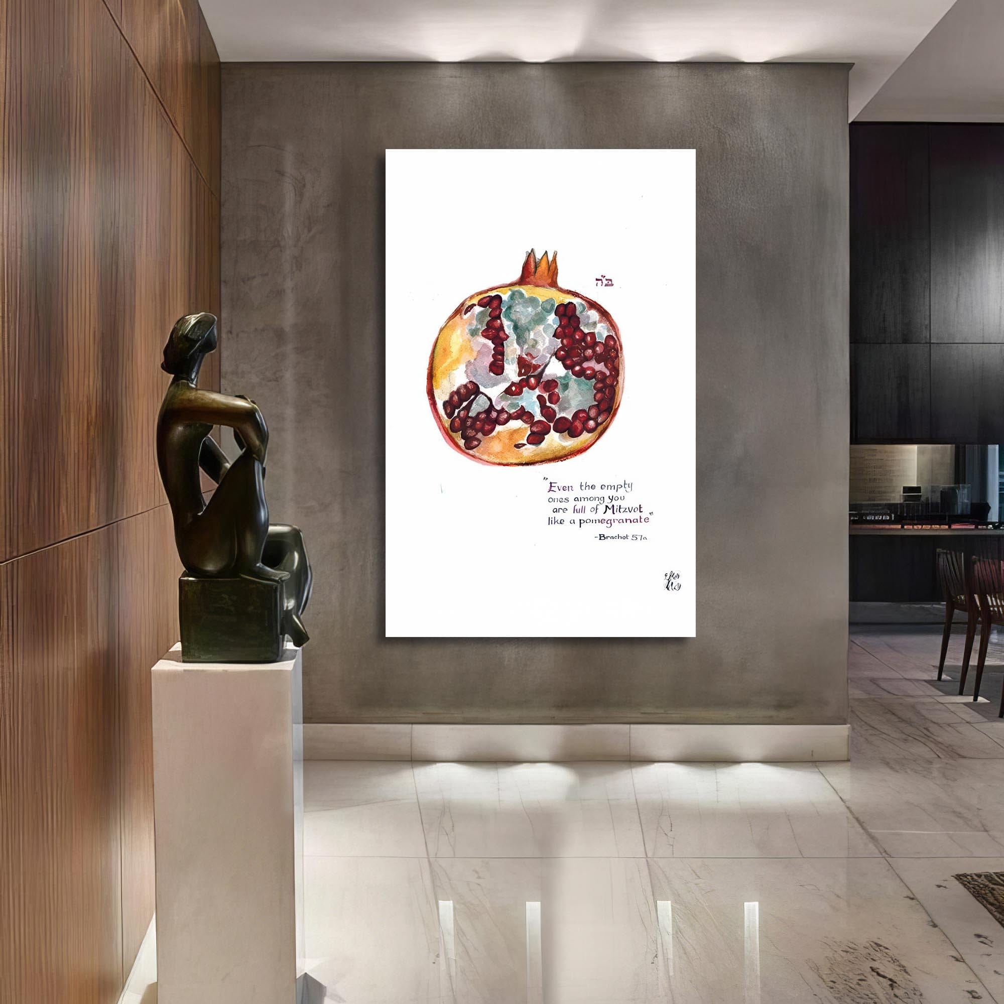 Artronauts Glass Print Seeds of Promise- Judaism Tempered Glass Wall Art