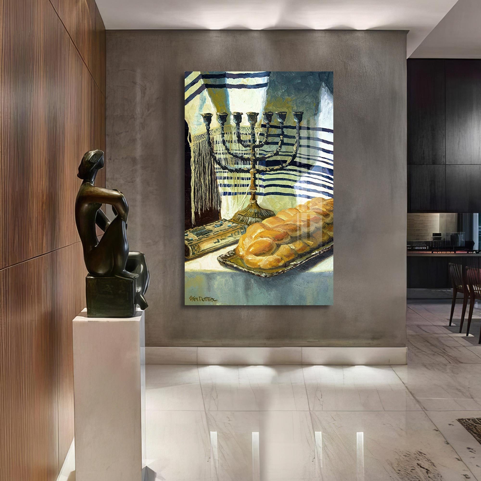 Artronauts Glass Print Shabbat Stillness- Judaism Tempered Glass Wall Art