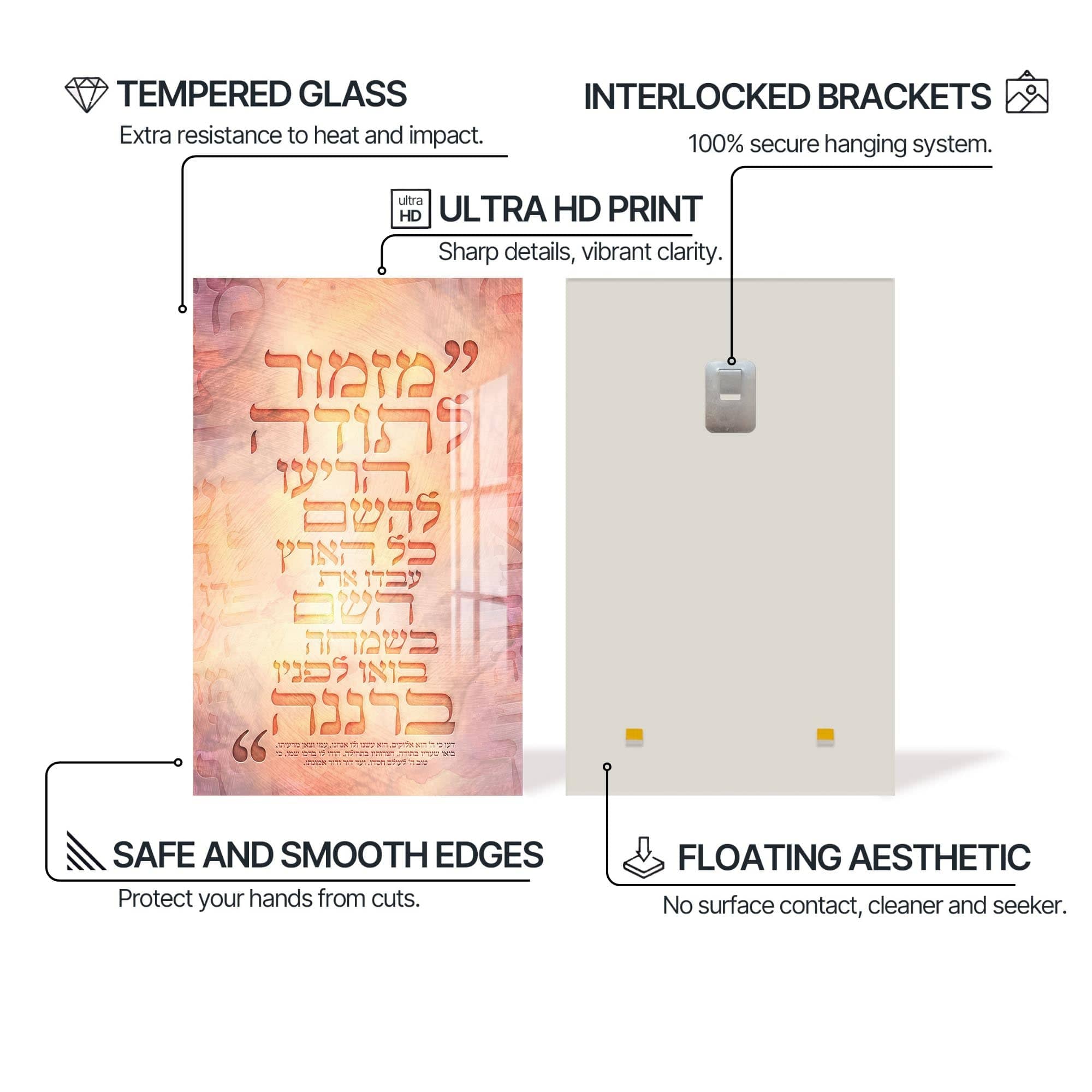 Artronauts Glass Print Voice of Faith- Judaism Tempered Glass Wall Art